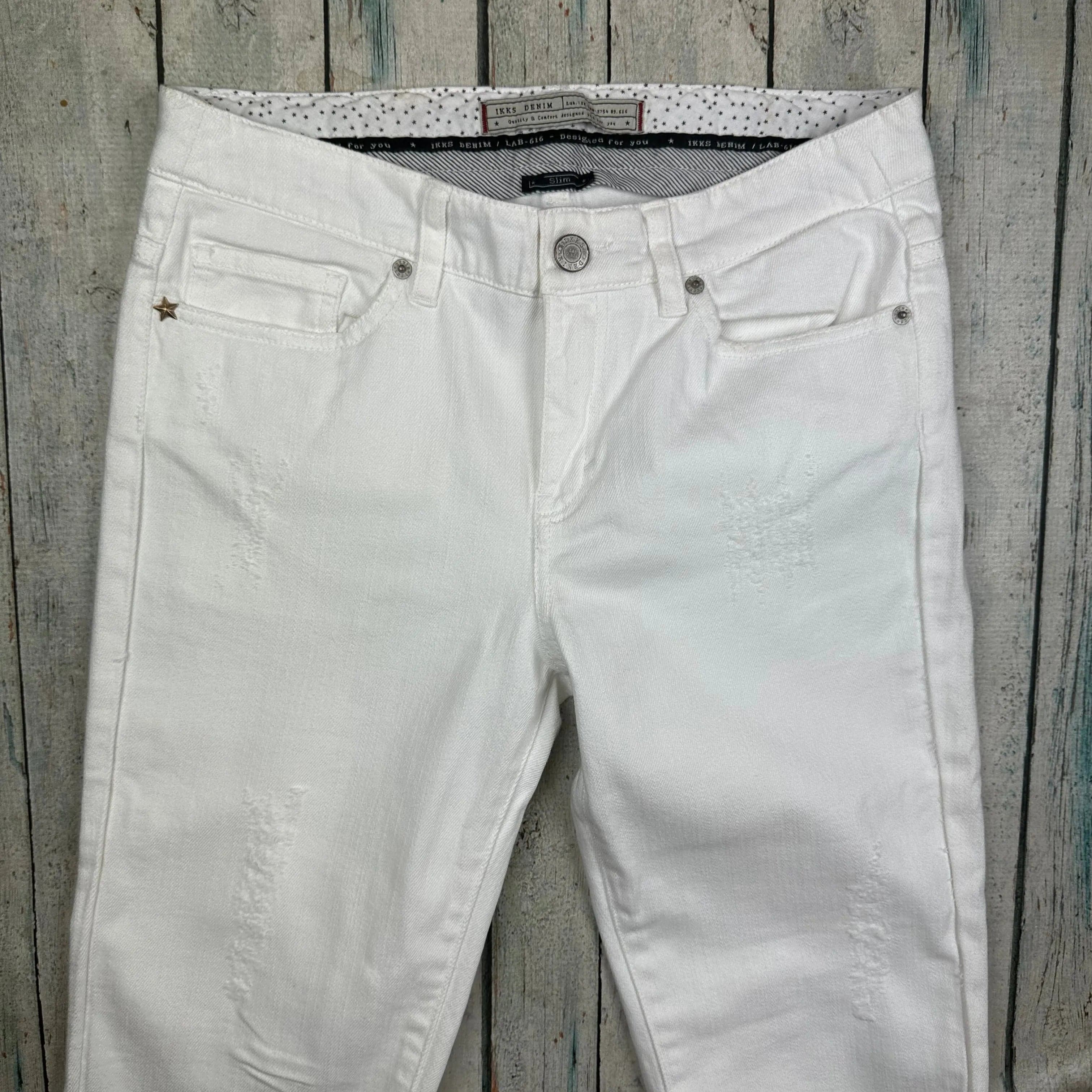 IKKS France Ladies White Slim Fit Jeans- Size 27 — photo 4 of 8