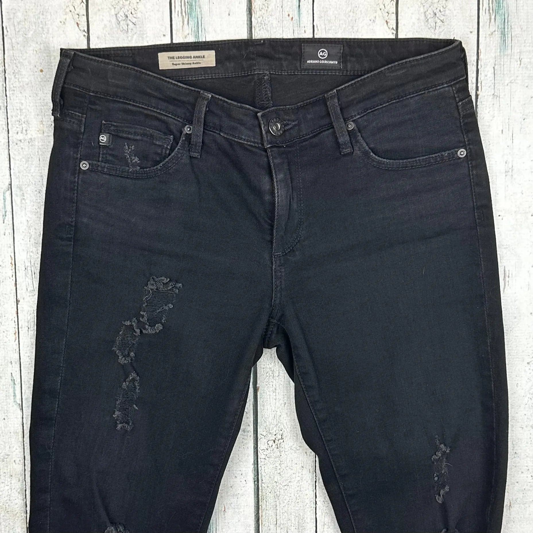 AG Adriano Goldschmied 'The Legging Ankle' Black Jeans- Size 27R — photo 4 of 9