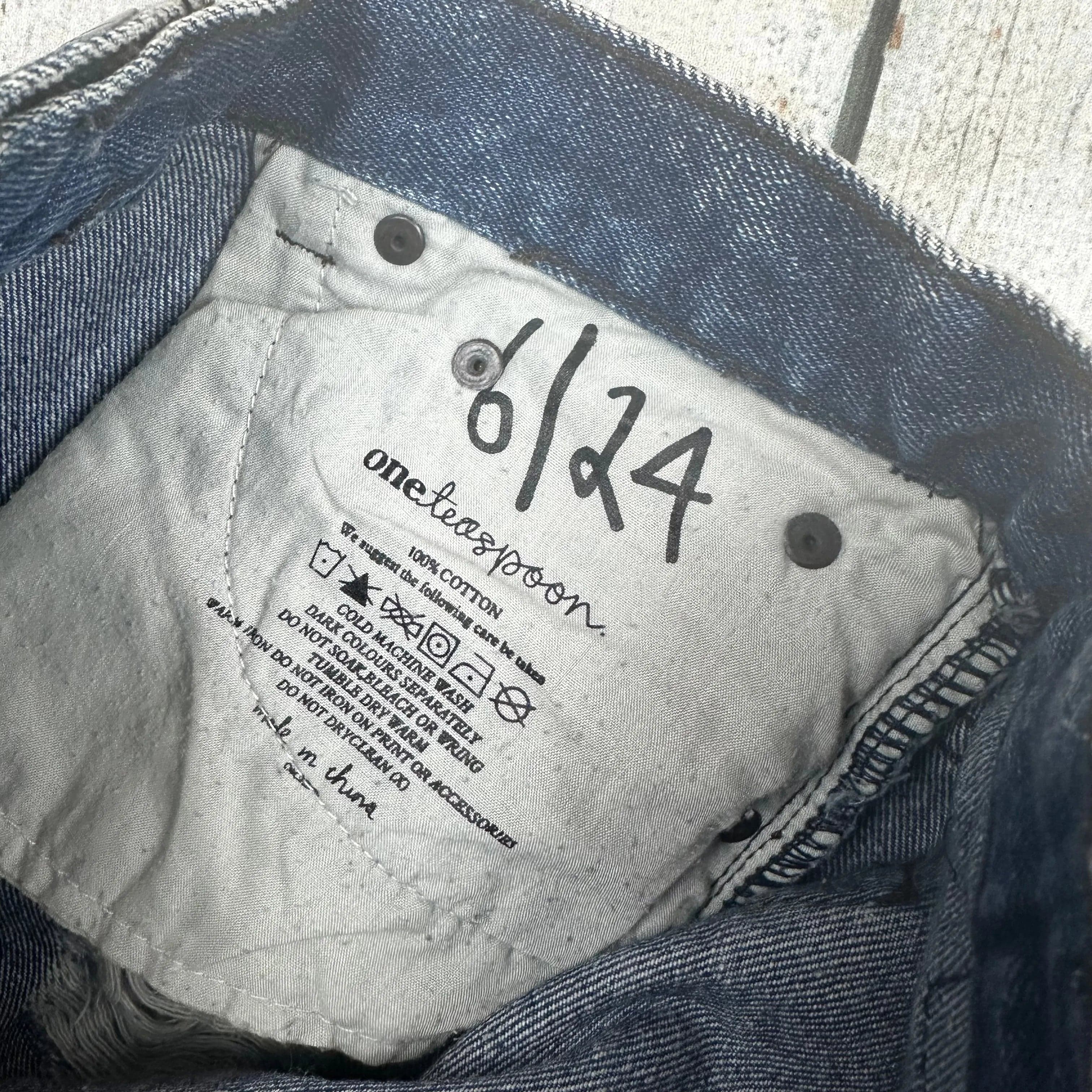 One Teaspoon Ladies High Rise Destroyed Denim Shorts - Size 6 — photo 3 of 4