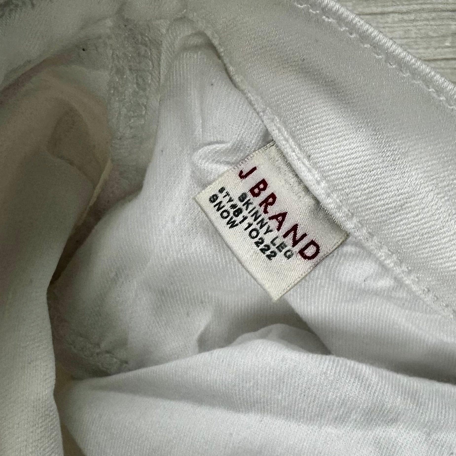 J Brand 'Skinny Leg' Mid Rise White Jeans - Size 30 — photo 6 of 9