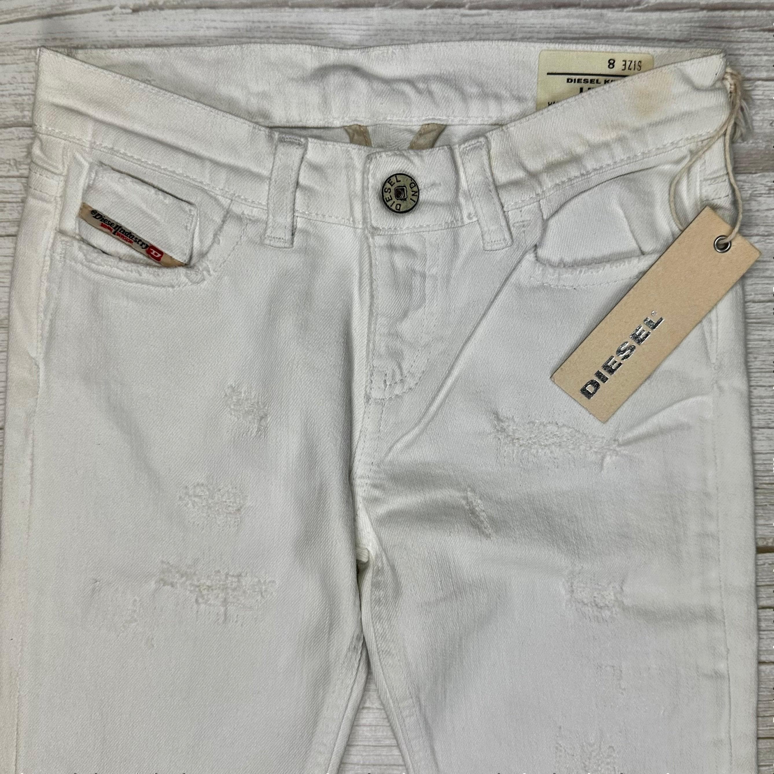 NWT - Diesel 'Liv J' White Straight Leg Jeans Size - 8Y — photo 7 of 7