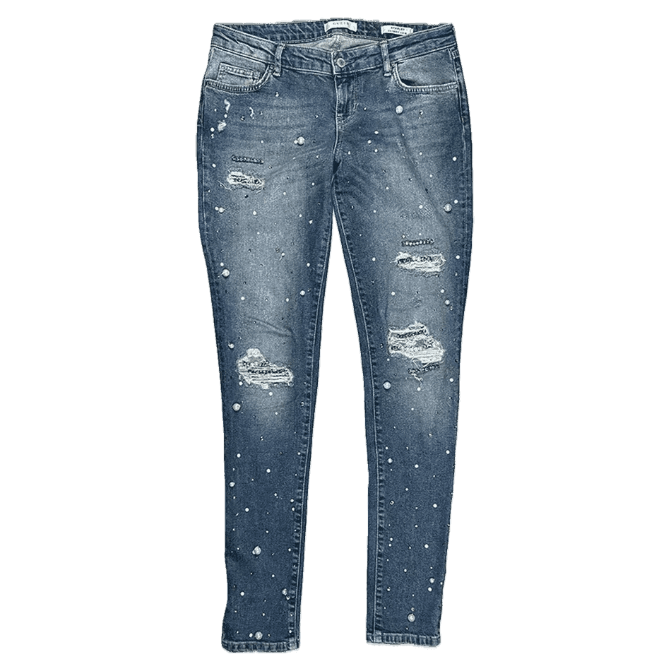 Guess 'Starlet' Skinny Low Crystal Embellished Jeans Size - 28 — photo 1 of 8