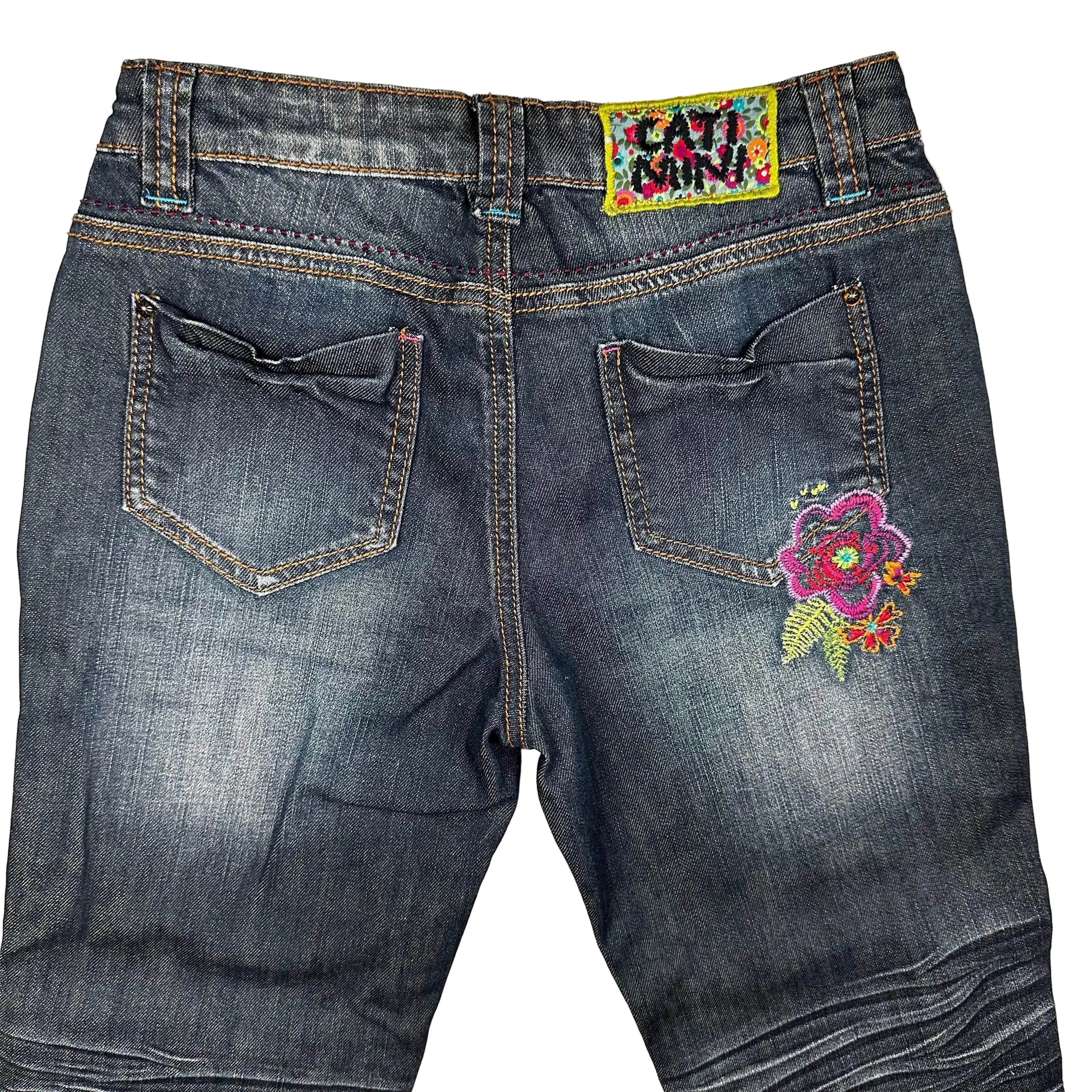 NWT- Catimini Girls Embroidered Crop Jeans - Size 14Y — photo 5 of 6