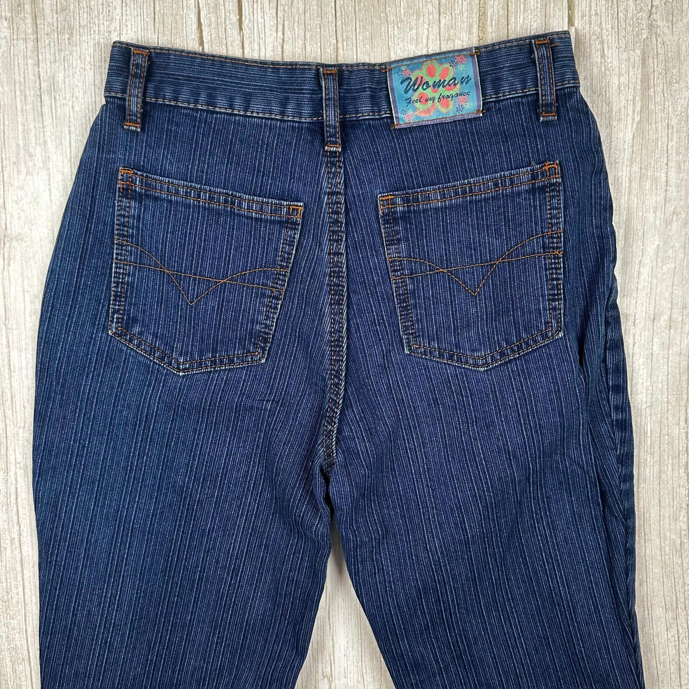 Woman 80's Vintage Exposed Button Ribbed Jeans- Suit Size 6 — photo 4 of 7
