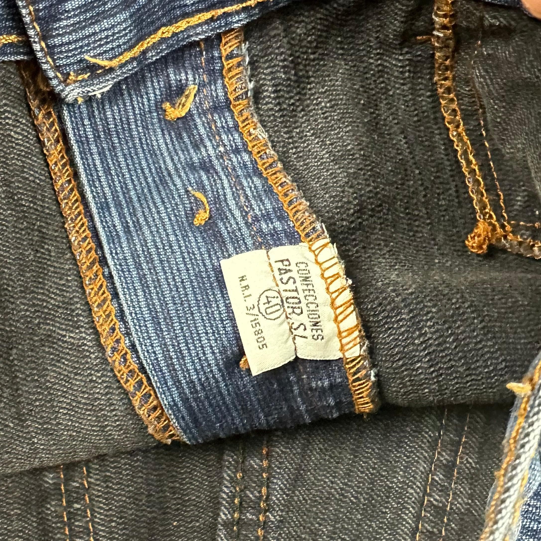Woman 80's Vintage Exposed Button Ribbed Jeans- Suit Size 6 — photo 6 of 7