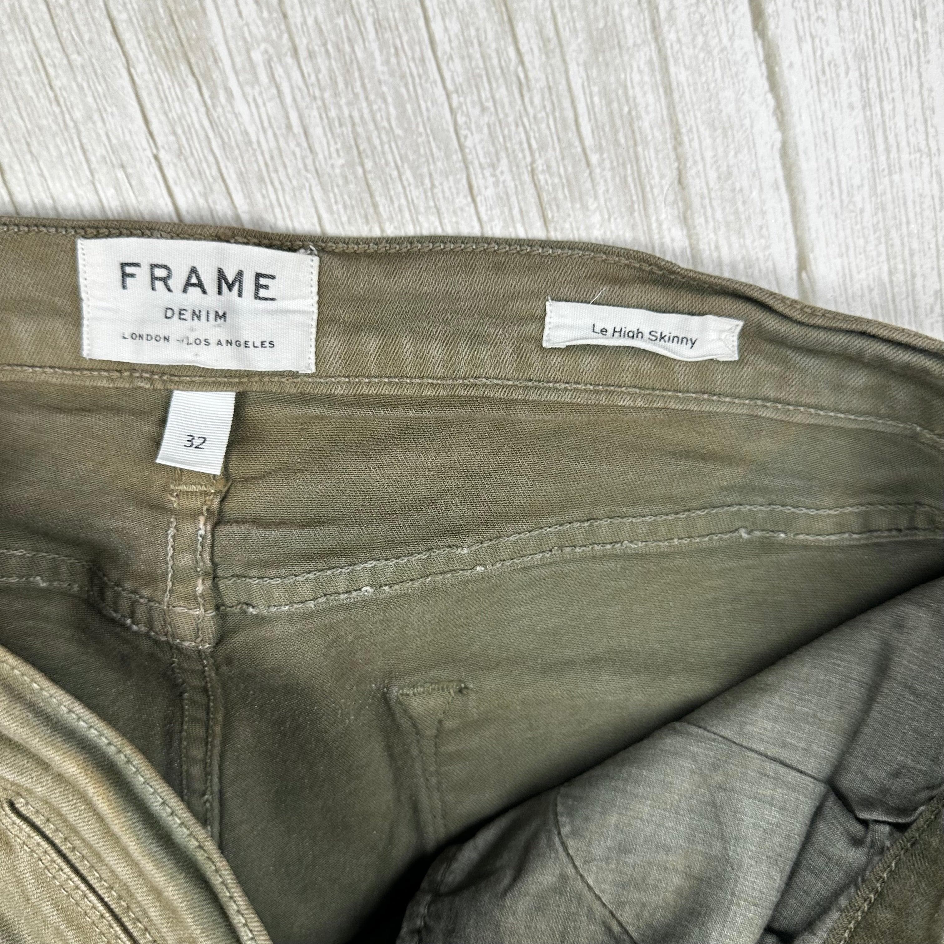 Frame Denim 'Le High Skinny' Army Green Jeans -Size 32 — photo 7 of 8