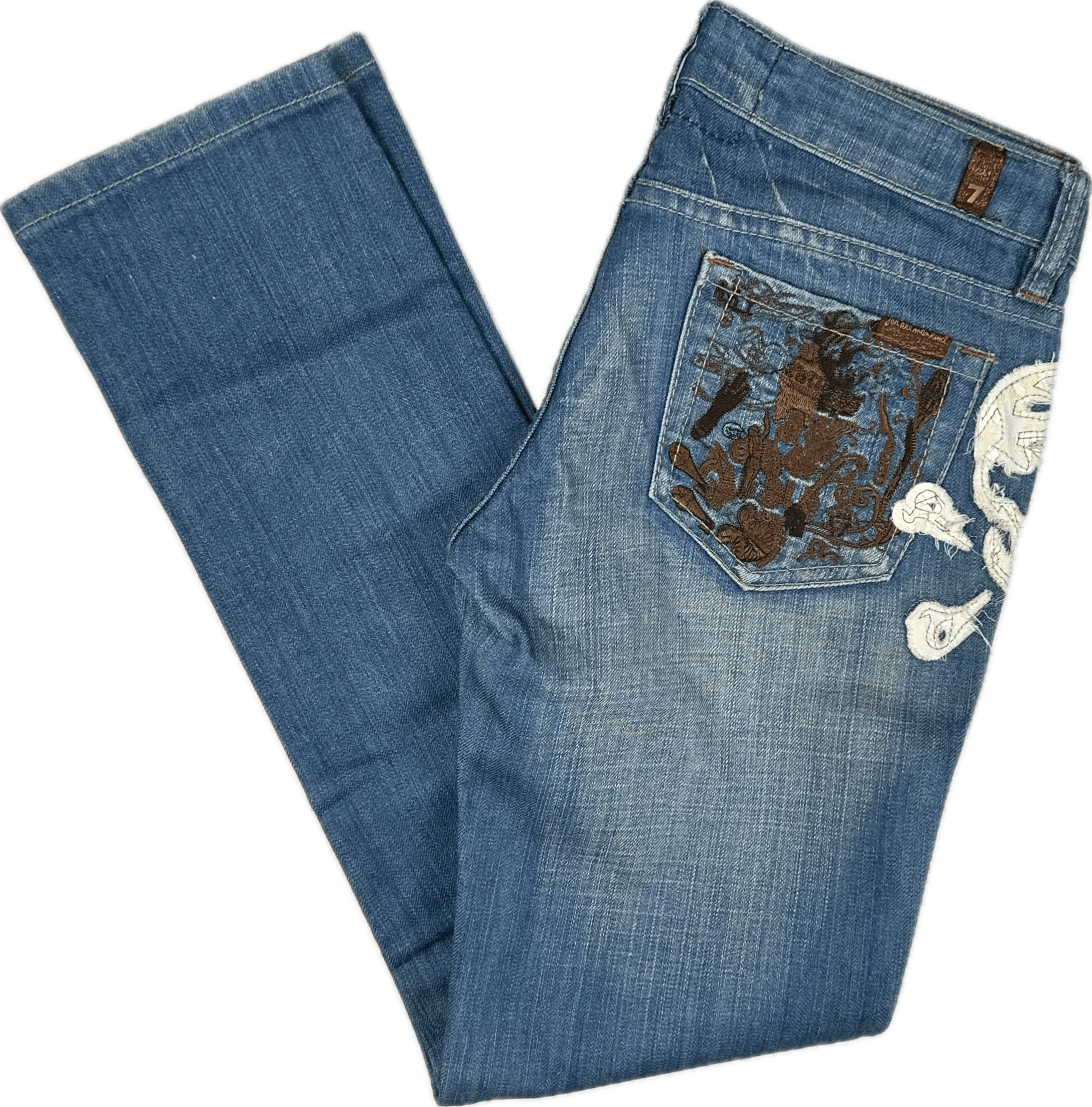 7 for all Mankind 'Skull' Low Rise Slim Straight Jeans Size- 27 — photo 1 of 7