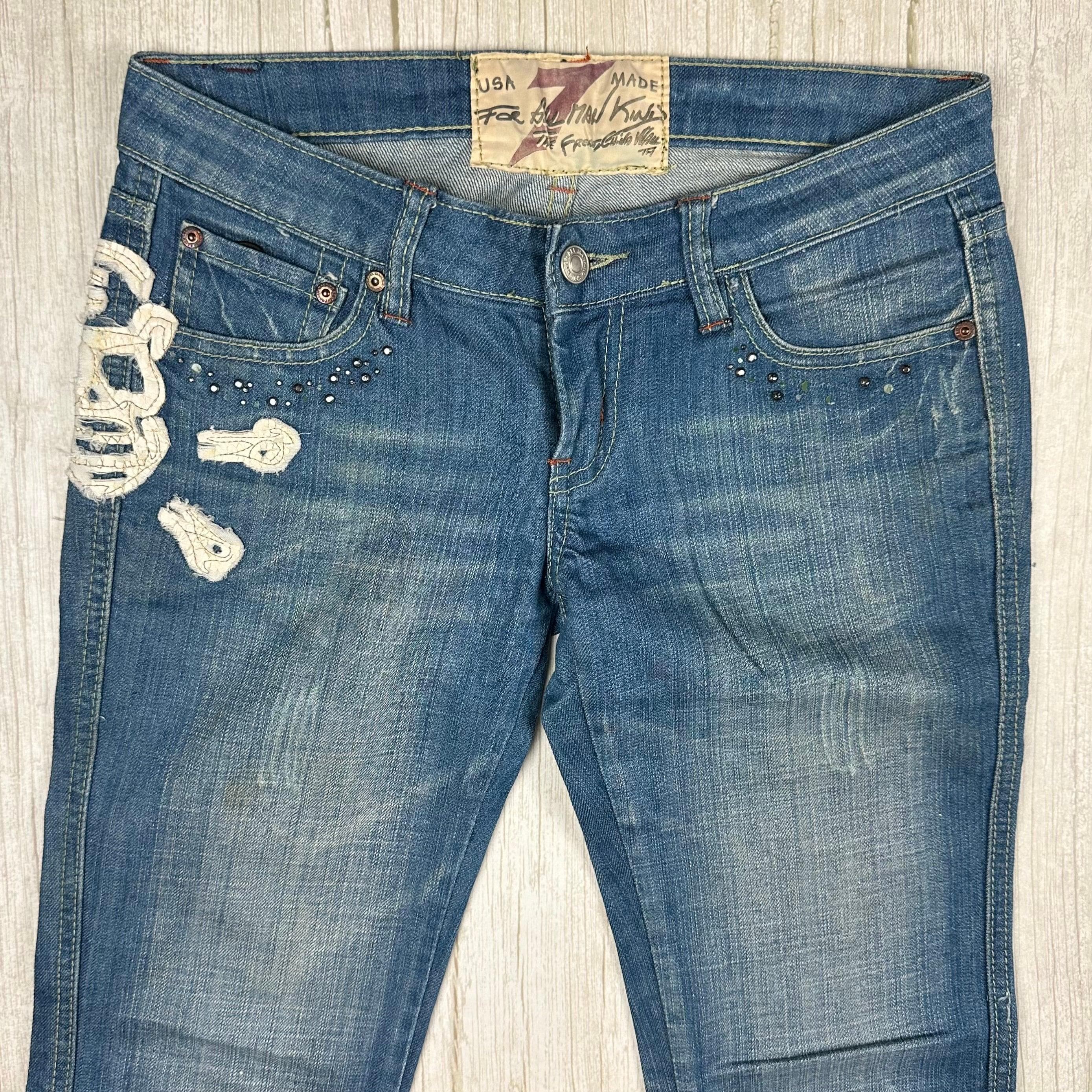7 for all Mankind 'Skull' Low Rise Slim Straight Jeans Size- 27 — photo 2 of 7
