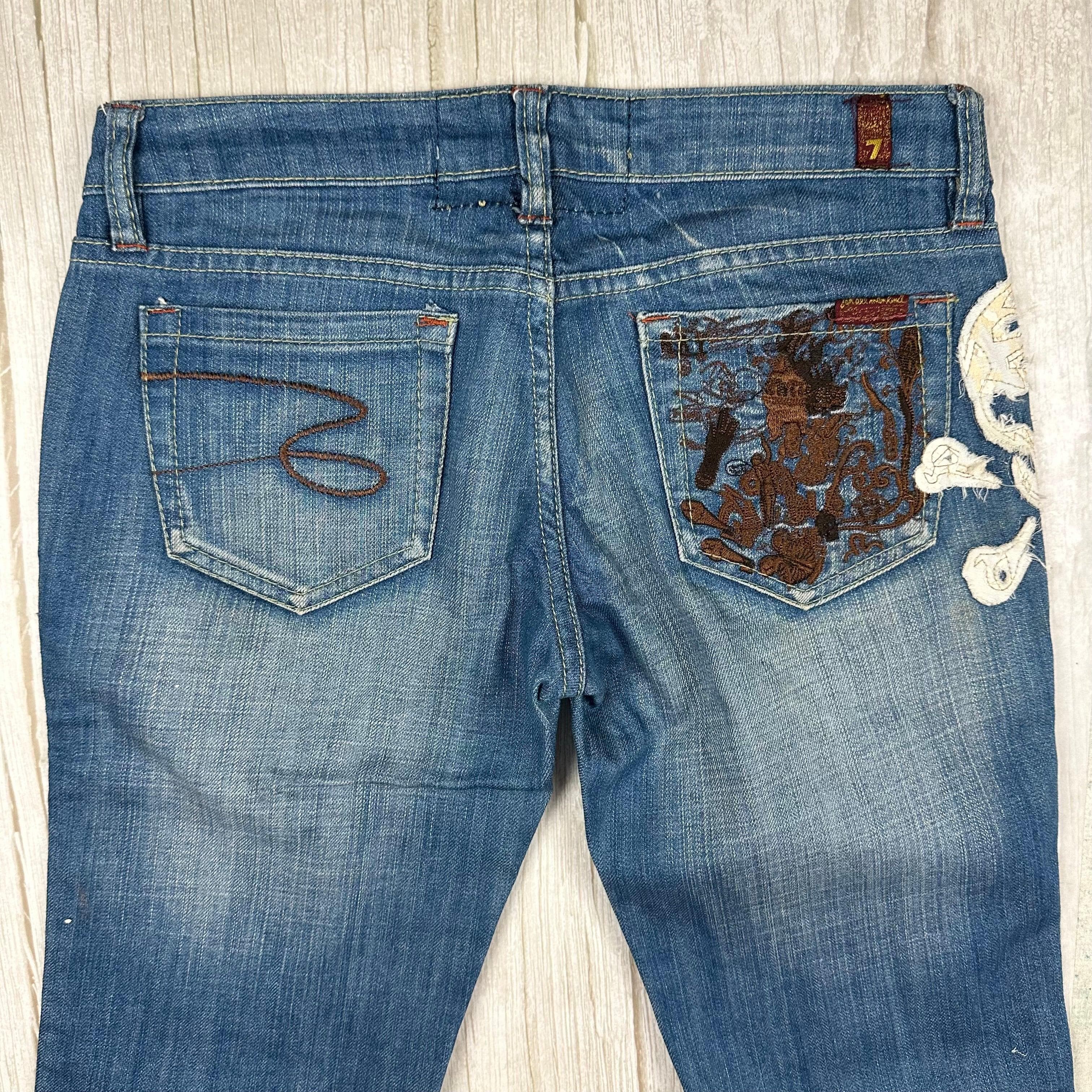 7 for all Mankind 'Skull' Low Rise Slim Straight Jeans Size- 27 — photo 3 of 7