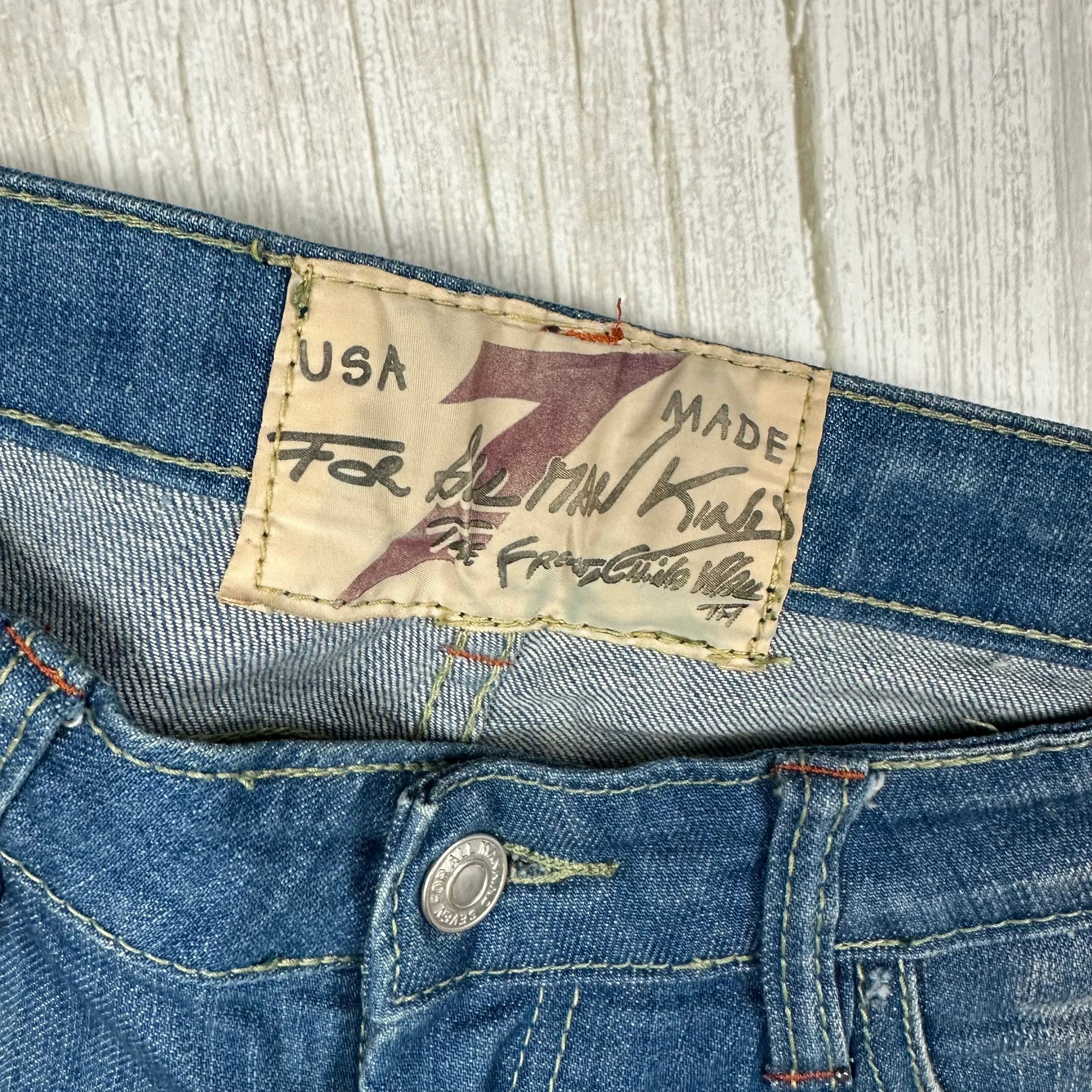 7 for all Mankind 'Skull' Low Rise Slim Straight Jeans Size- 27 — photo 6 of 7