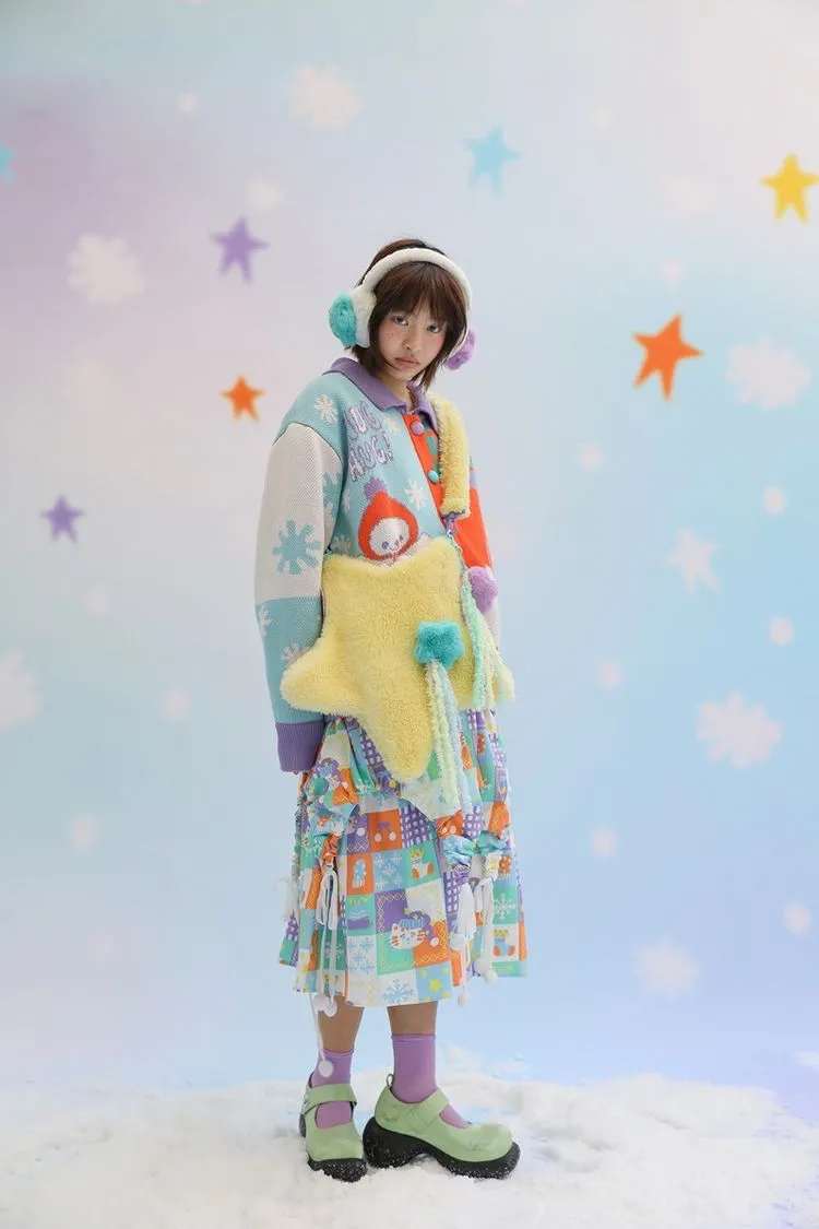 Dreamcore aesthetic — Oversized pastel knitwear, cloud/star motifs, mixed textures, and a surreal, comforting vibe align perfectly with the Dreamcore description.