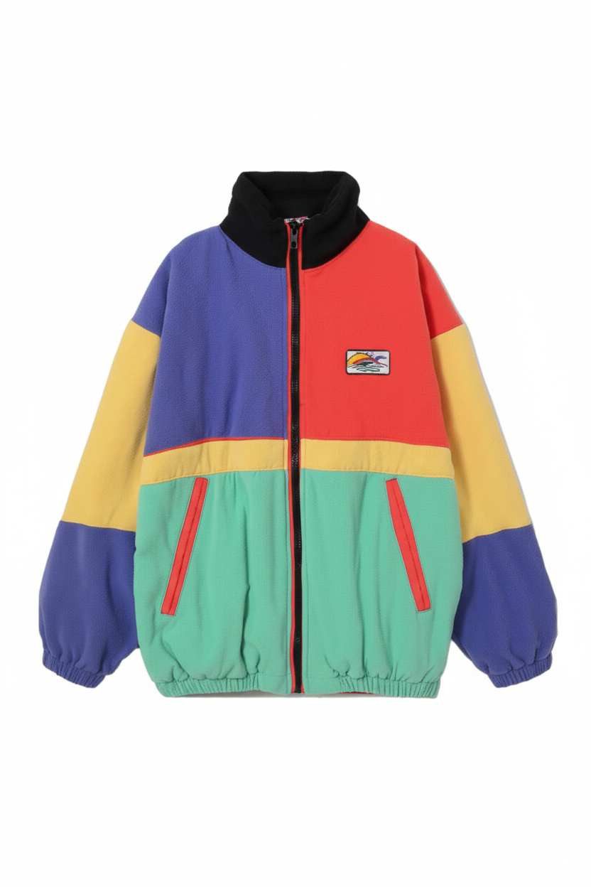 Vintage Colourblock Windbreaker Jacket