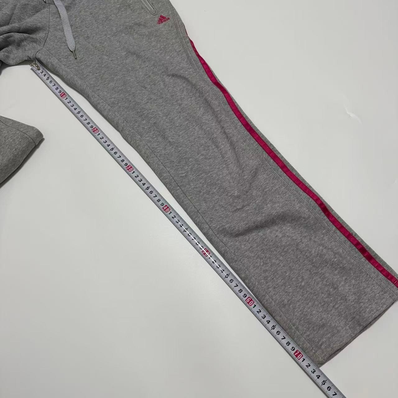 Adidas Grey & Pink Three-Stripe Track Pants S — photo 8 of 10