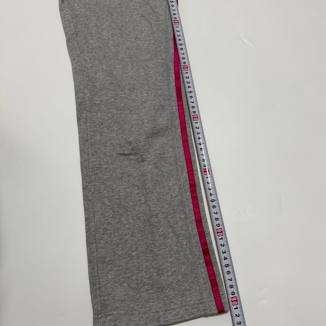 Adidas Grey & Pink Three-Stripe Track Pants S — photo 9 of 10