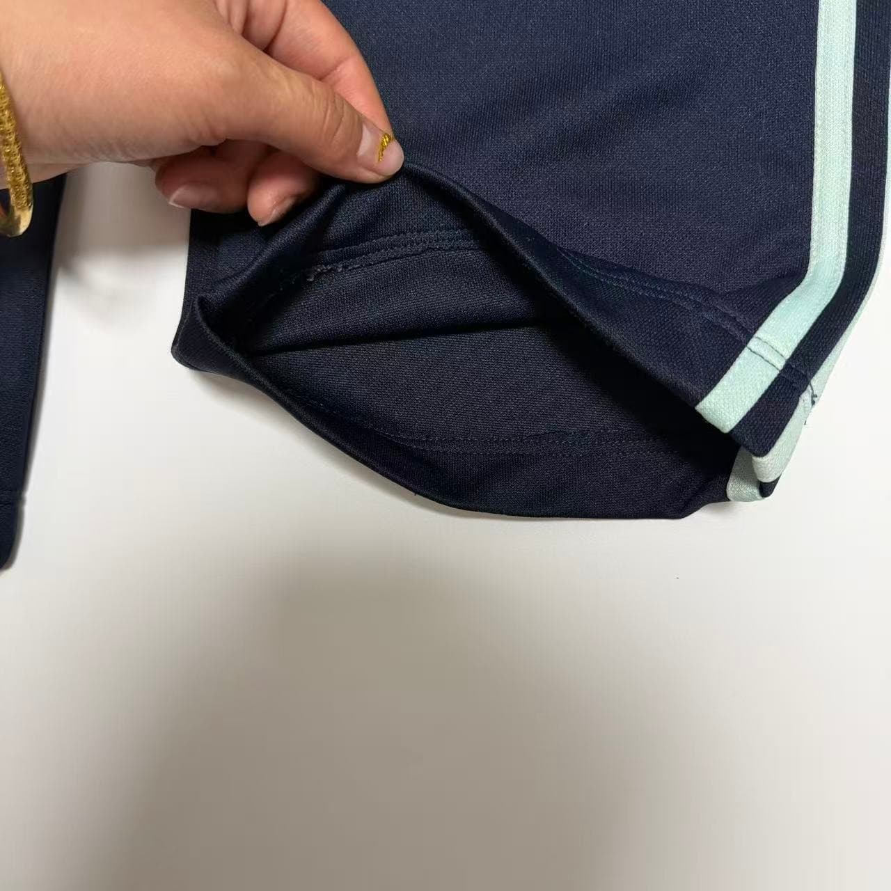 Adidas Navy & Mint Wide Leg Track Pants Size S — photo 7 of 10