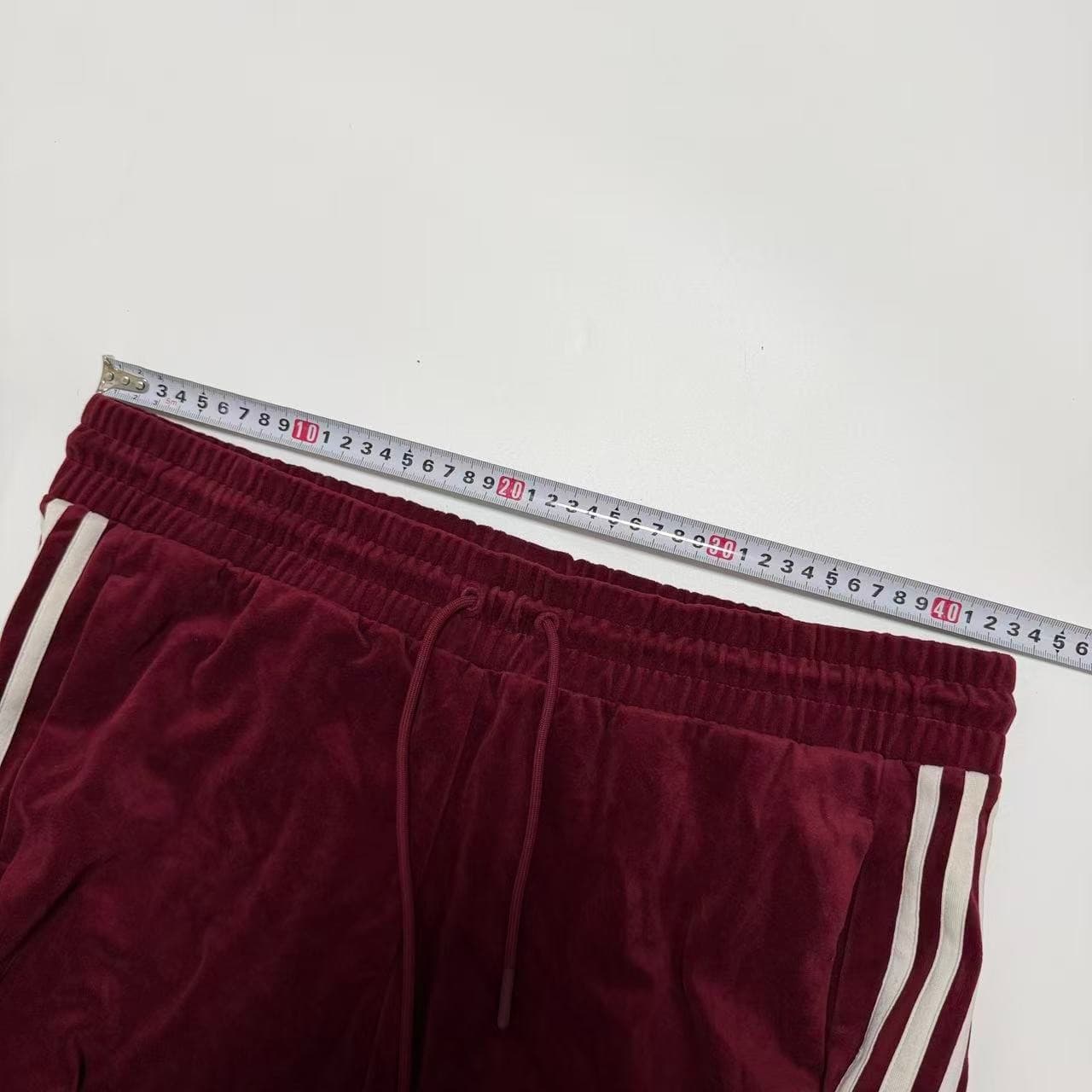 Adidas Neo Maroon Velour Wide Leg Track Pants XL — photo 6 of 12