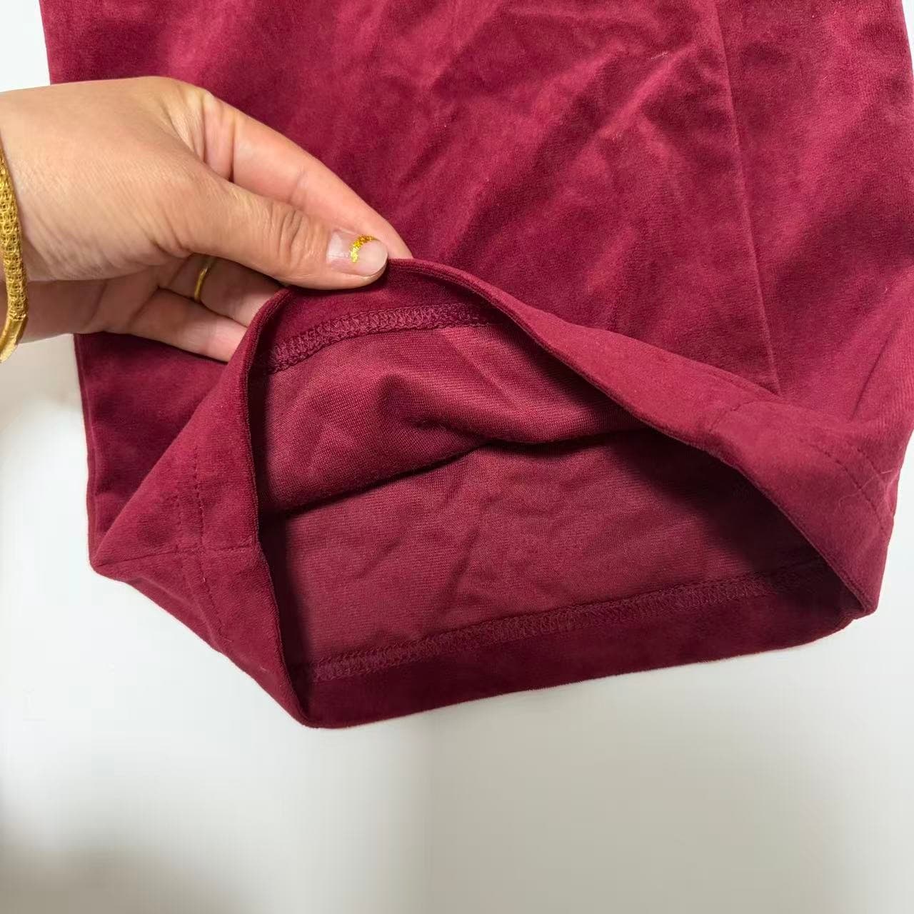 Adidas Neo Maroon Velour Wide Leg Track Pants XL — photo 8 of 12