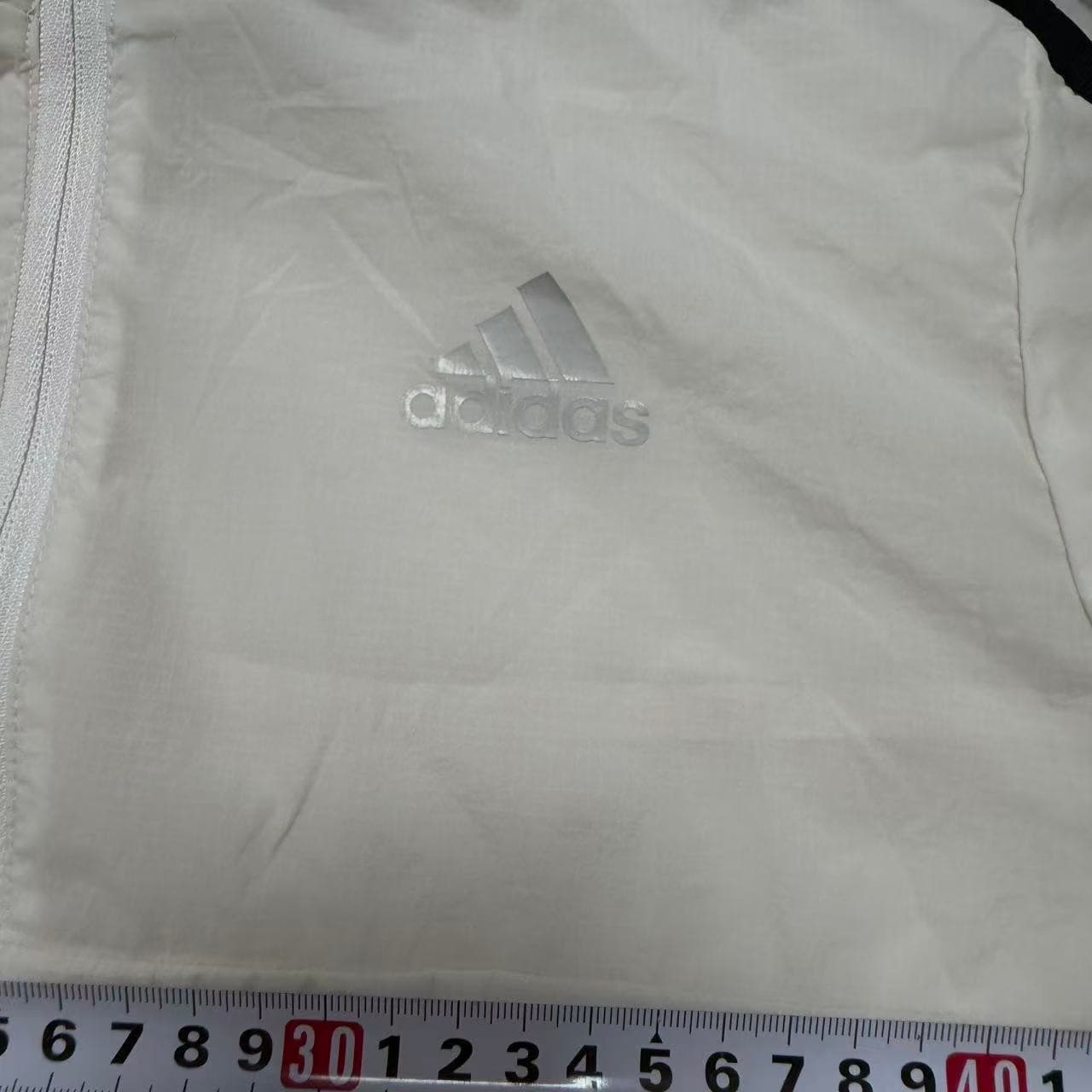 Adidas Originals White 3-Stripe Windbreaker — photo 3 of 7