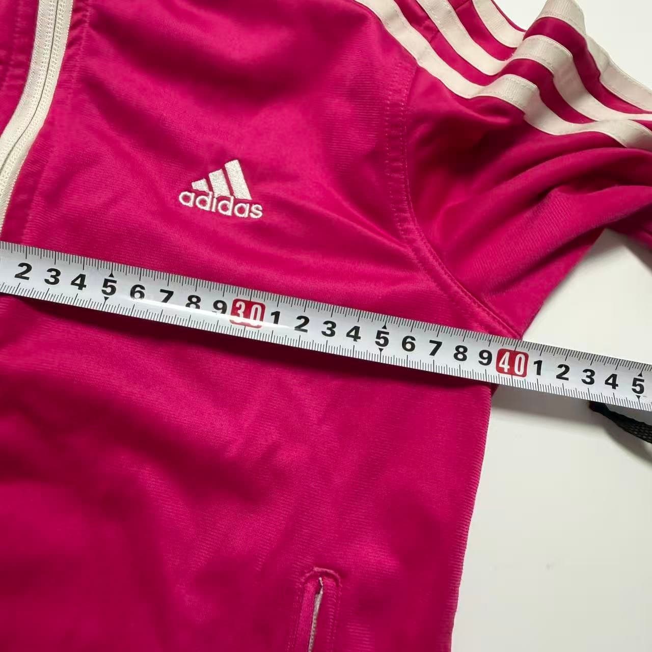 Adidas Pink 3-Stripe Track Jacket Size M — photo 4 of 7