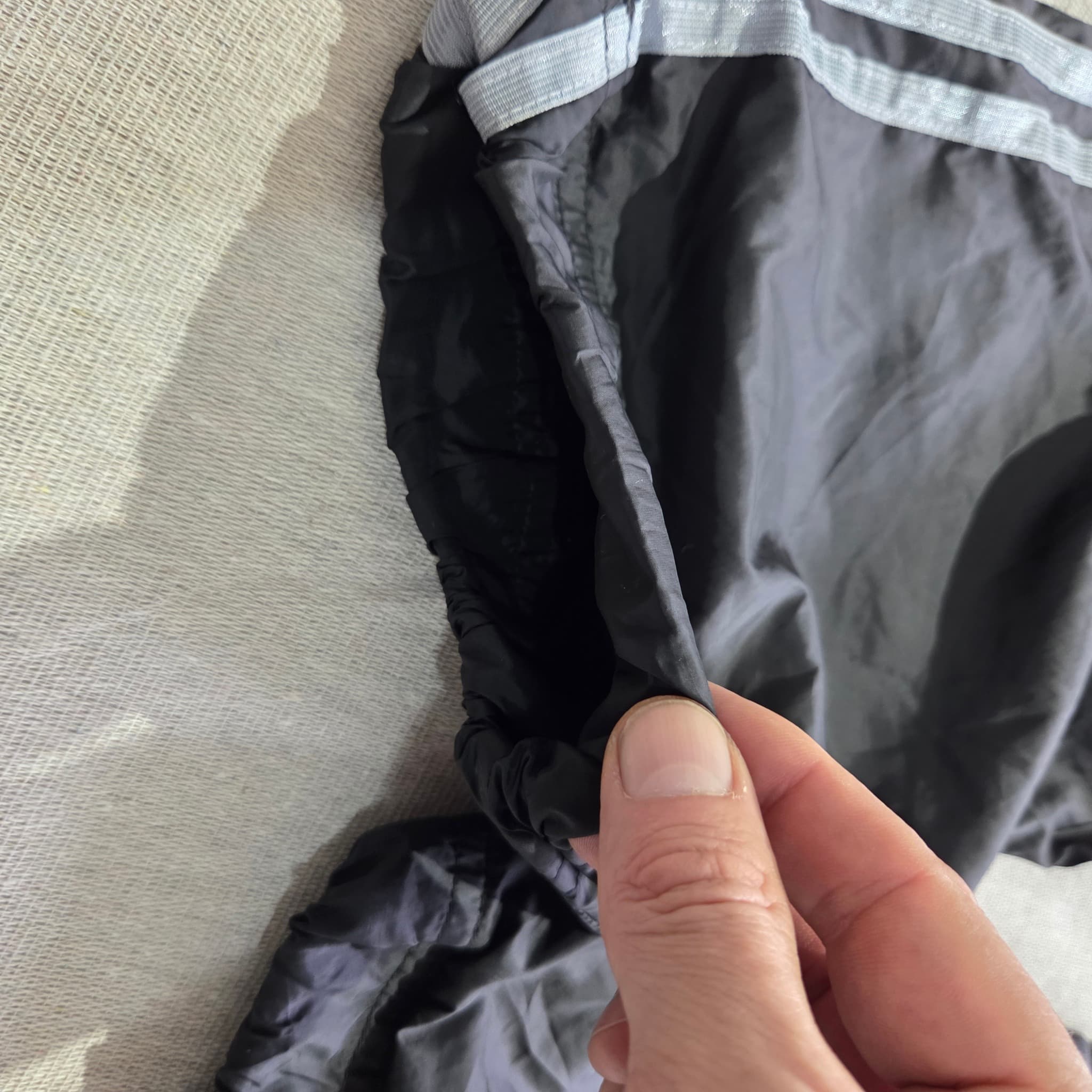 Adidas Vintage 2000s Baggy Nylon Track Pants Black With Star Detail — photo 3 of 6