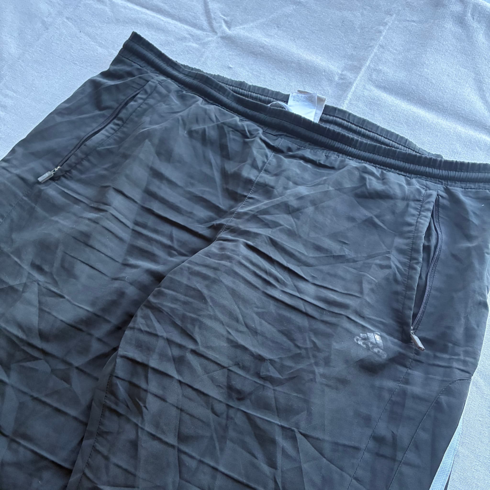 Adidas Vintage 3-Stripe Track Pants Black Baggy 2000s Release XL — photo 3 of 11