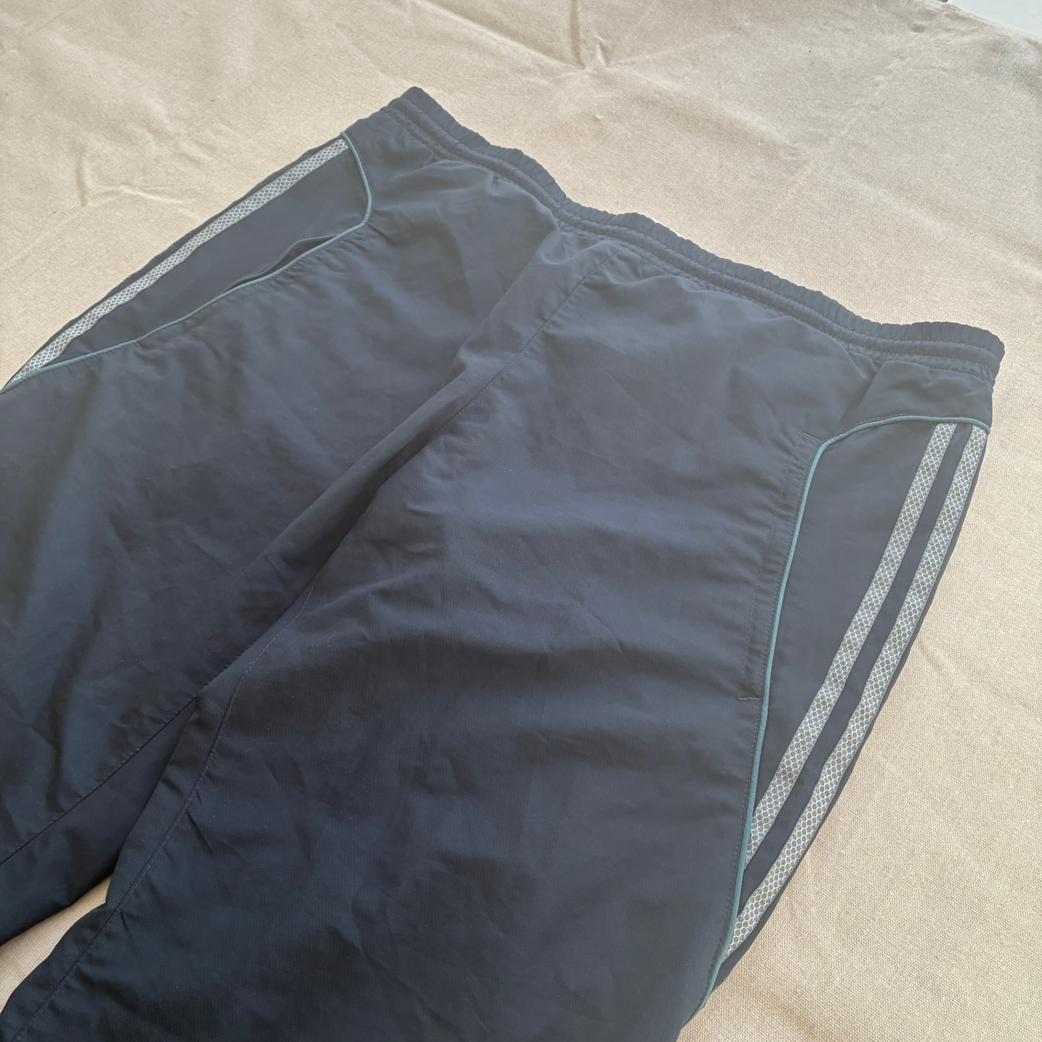 Adidas Vintage 90s Track Pants Grey Side Pattern Men's Large — photo 3 of 12