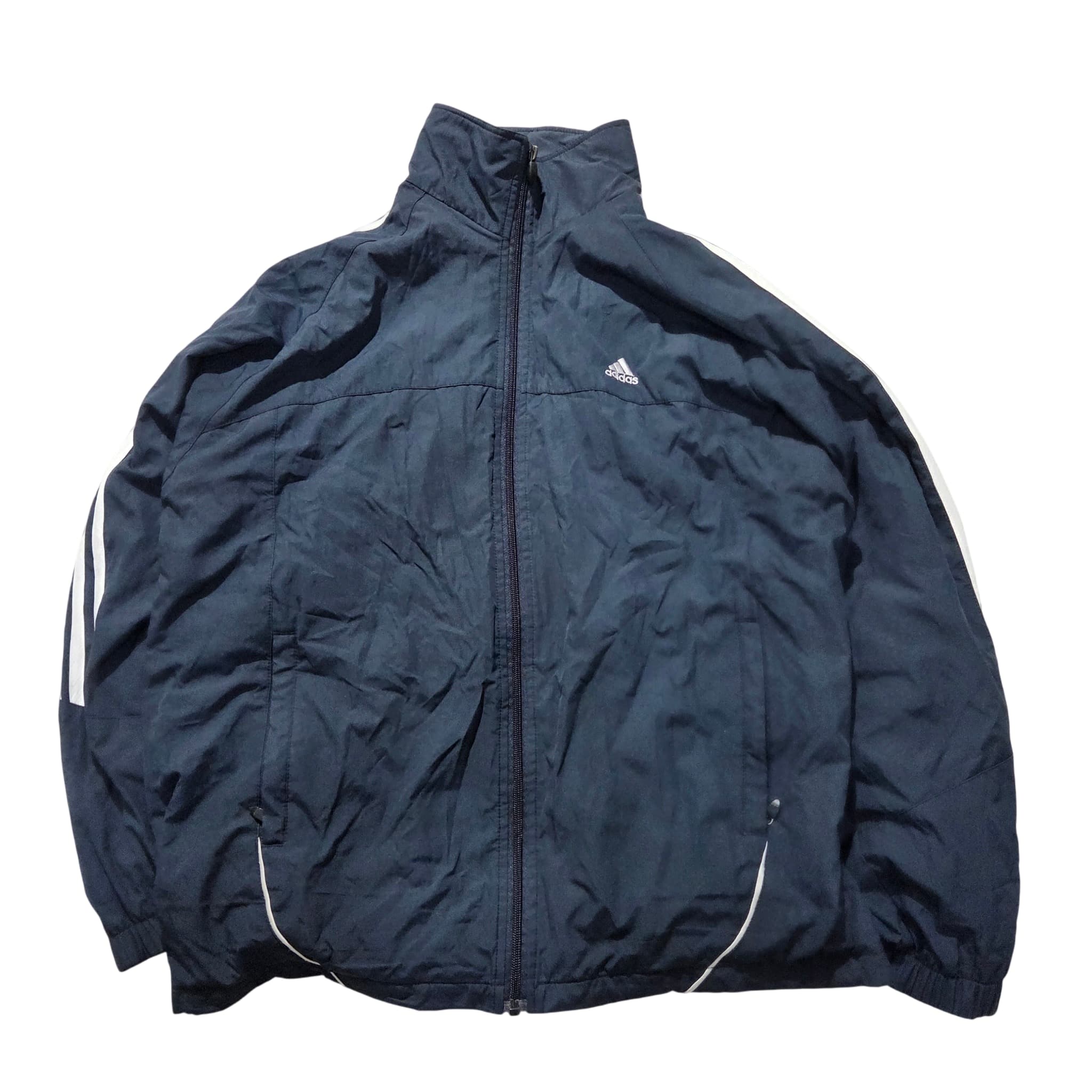 Adidas Vintage Navy Blue Track Jacket Baggy 2000s Release — photo 1 of 7