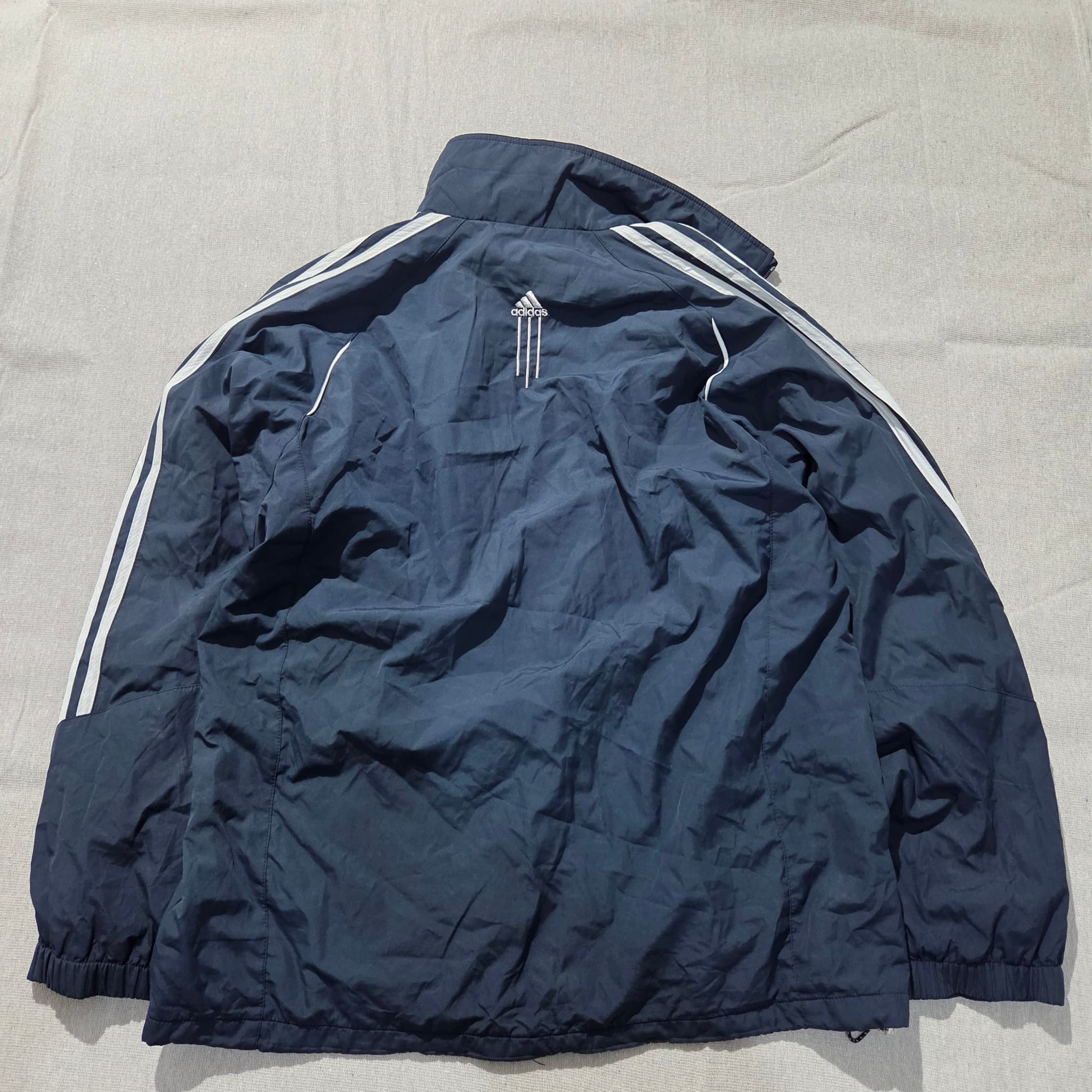 Adidas Vintage Navy Blue Track Jacket Baggy 2000s Release — photo 6 of 7