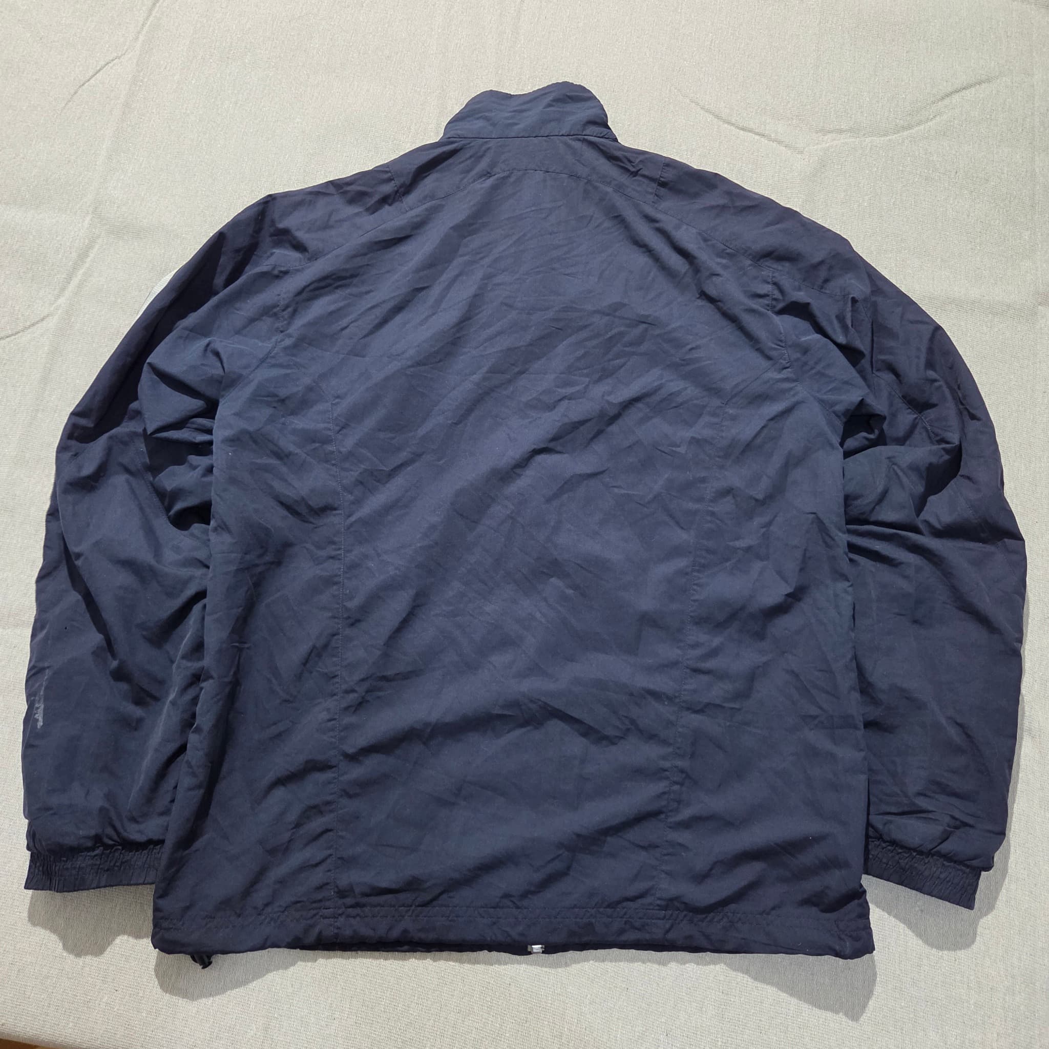 Adidas Vintage Navy Blue Windbreaker Jacket With Yellow Accents — photo 3 of 4