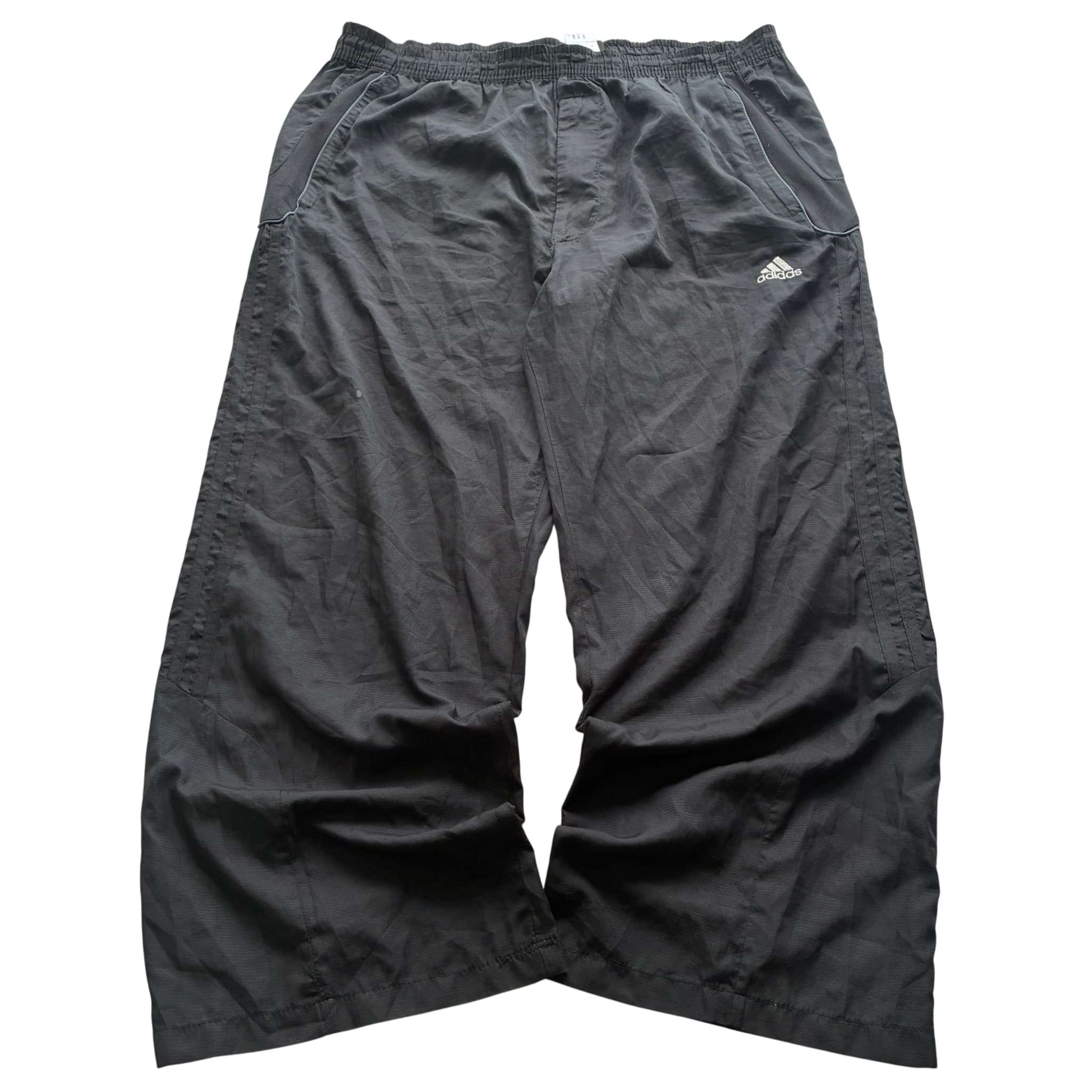 Adidas Vintage Nylon Track Pants Black Baggy 2000s Release — photo 1 of 11