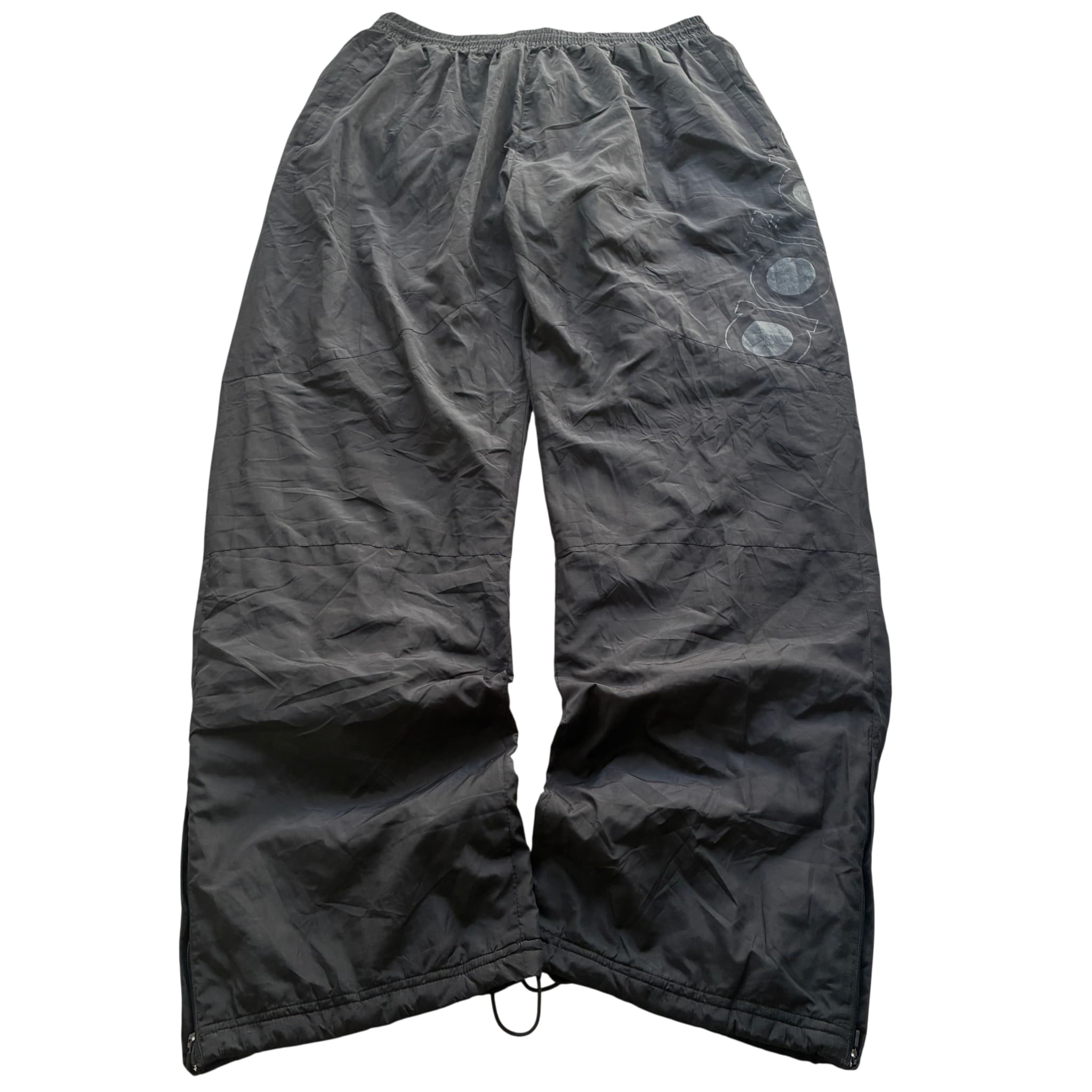 Adidas Vintage Nylon Track Pants Black Baggy 2000s Release Size 6XL — photo 1 of 7