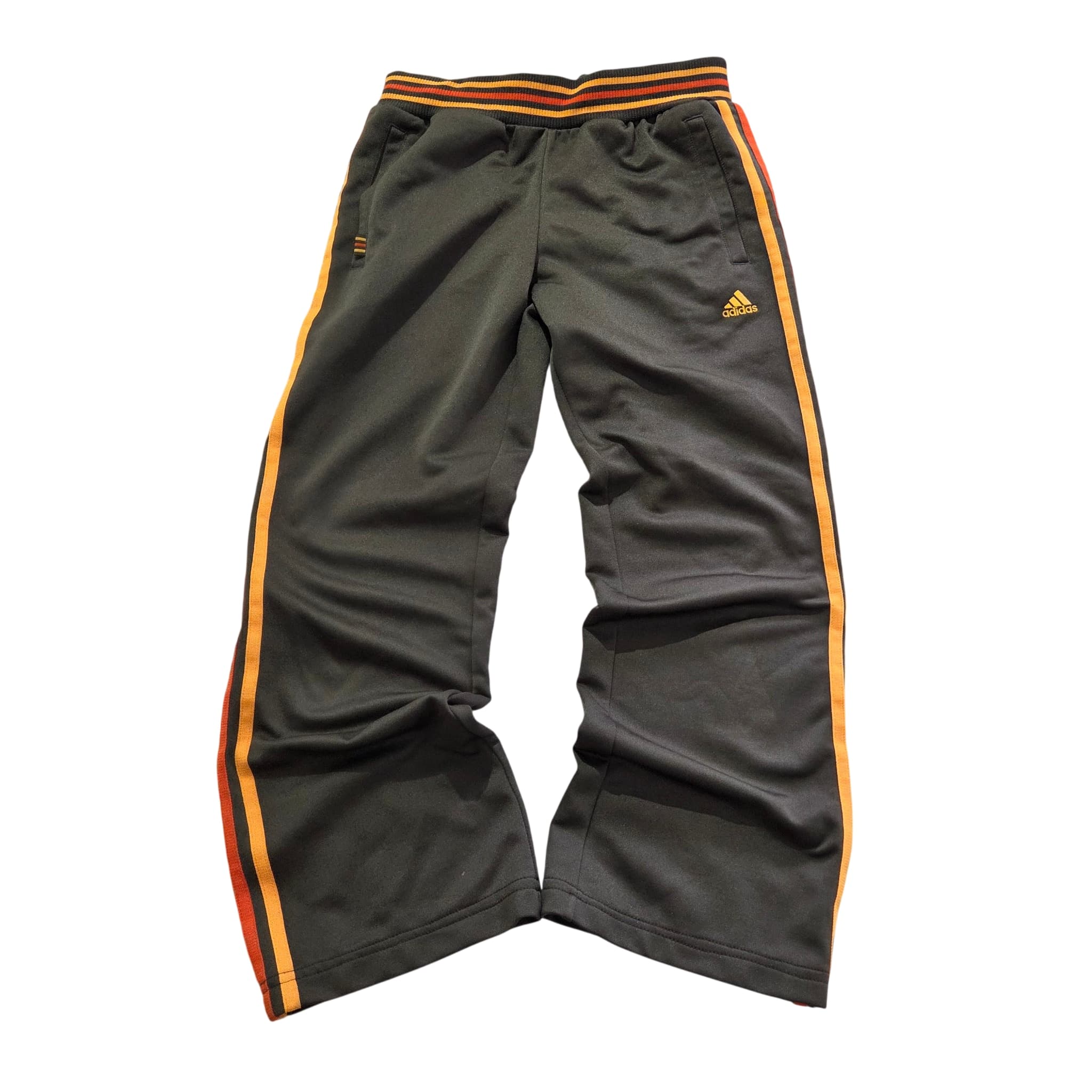 Adidas Vintage Track Pants Black With Orange And Red Stripes Baggy Y2K — photo 1 of 6