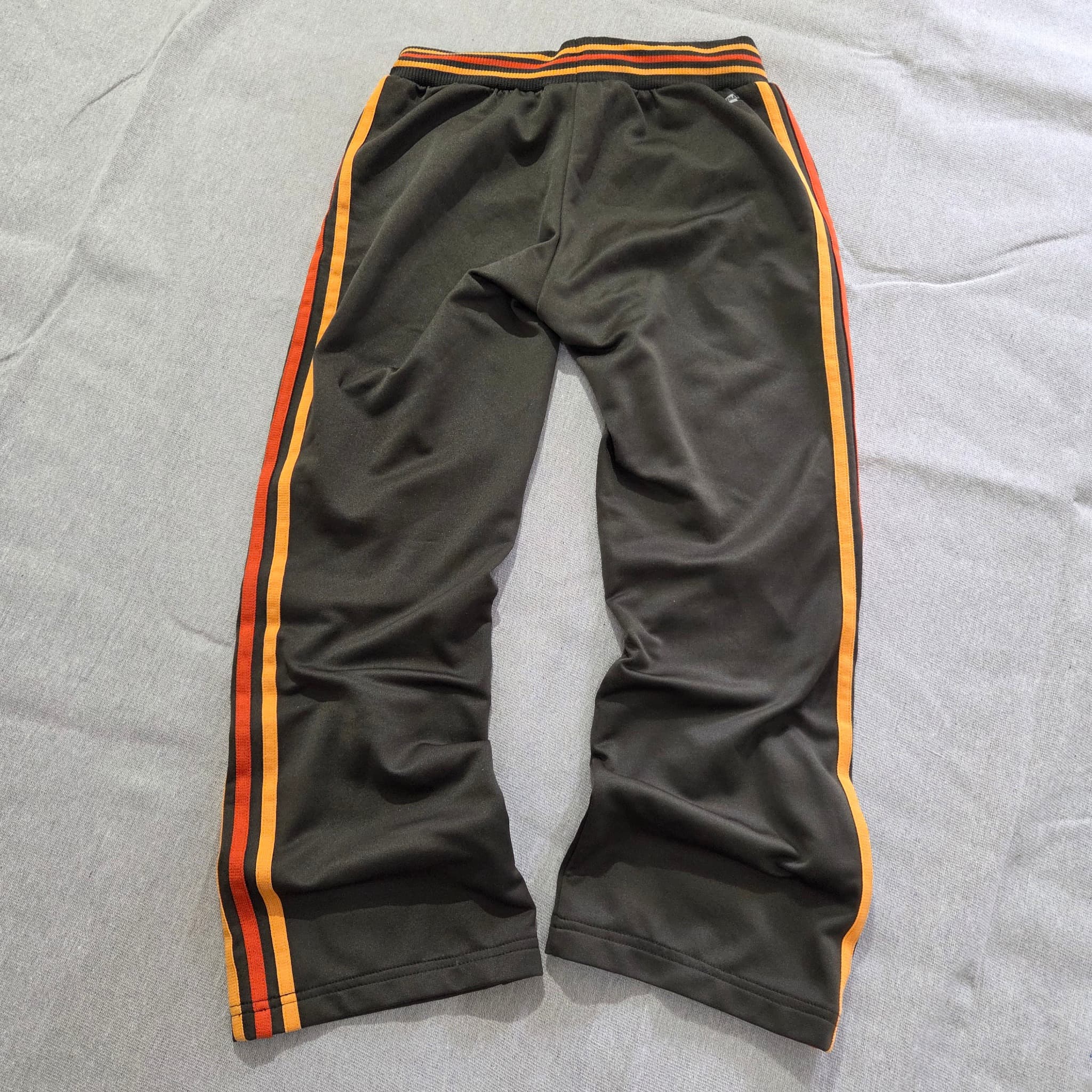 Adidas Vintage Track Pants Black With Orange And Red Stripes Baggy Y2K — photo 5 of 6