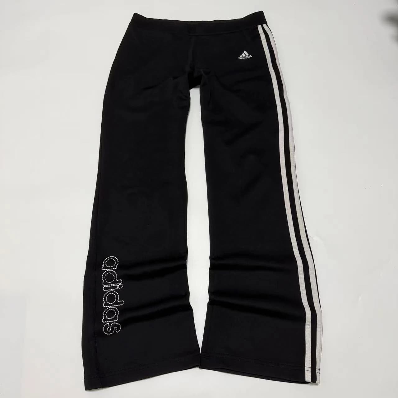 Adidas Women's Black 3-Stripe Flare Yoga Pants L — photo 1 of 10