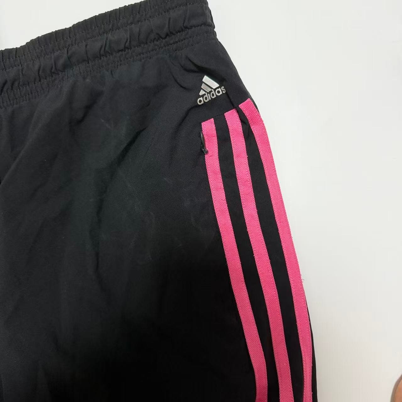 Adidas Women's Black And Pink 3-Stripe Track Pants — photo 5 of 11