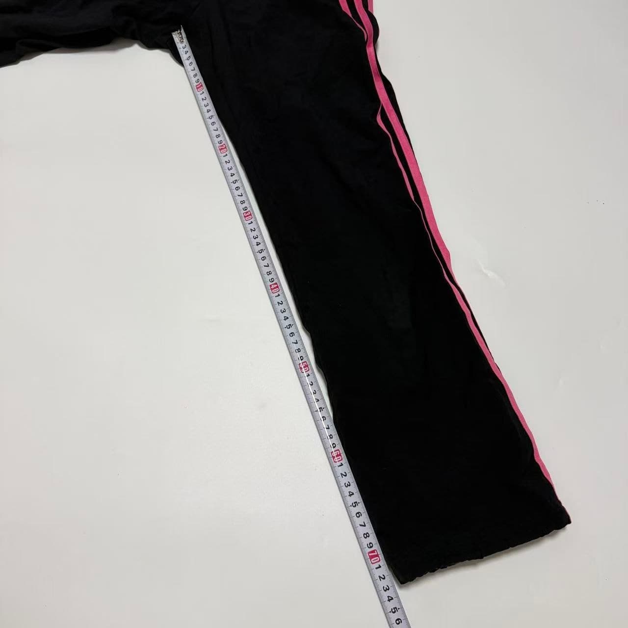 Adidas Women's Black And Pink 3-Stripe Track Pants — photo 9 of 11
