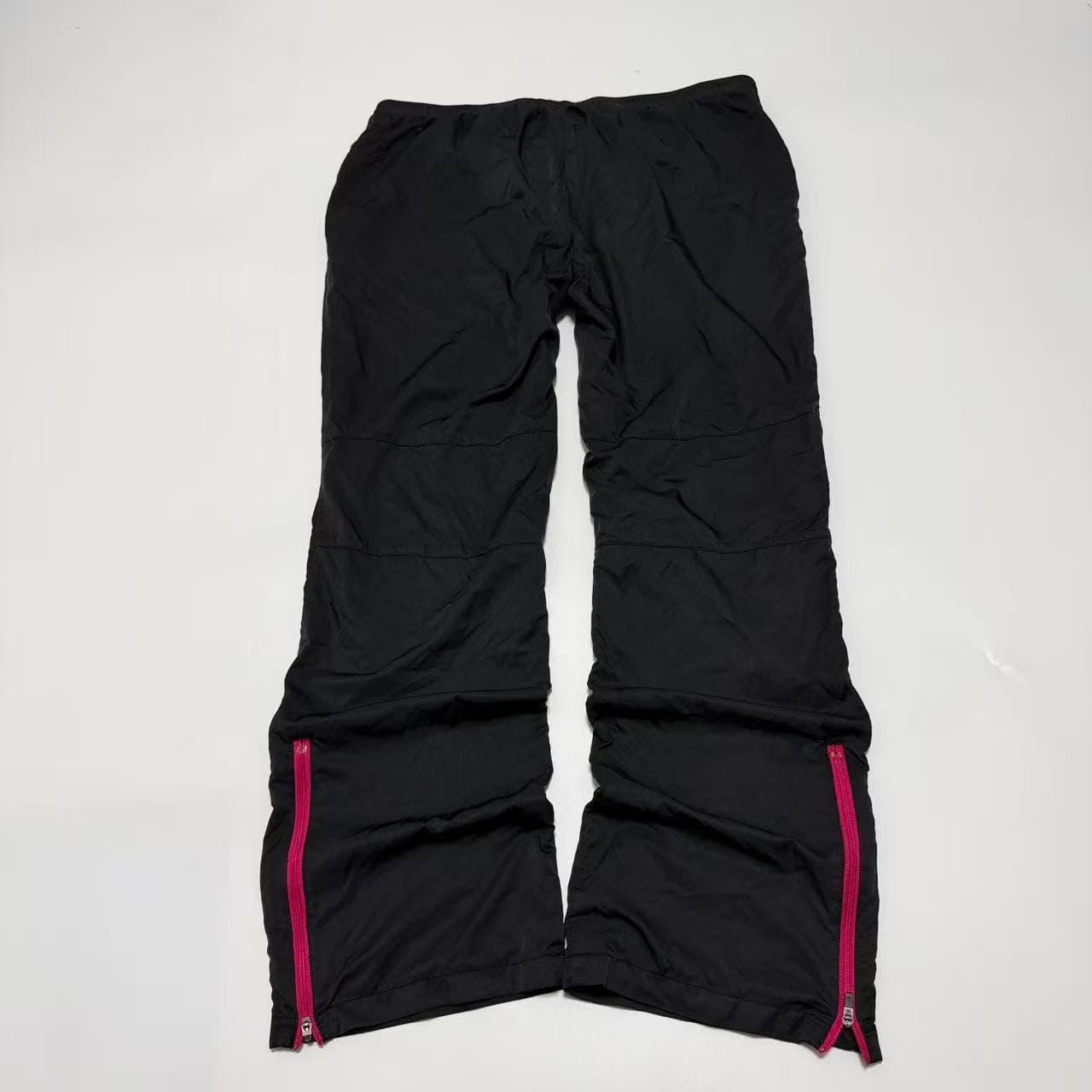 Adidas Women's Black Nylon Track Pants Pink Drawstring — photo 6 of 11