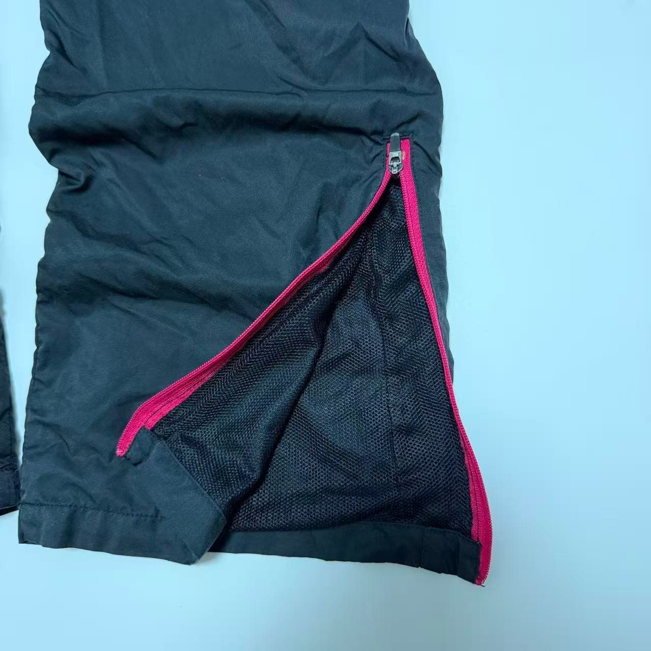 Adidas Women's Black Nylon Track Pants Pink Drawstring — photo 5 of 11