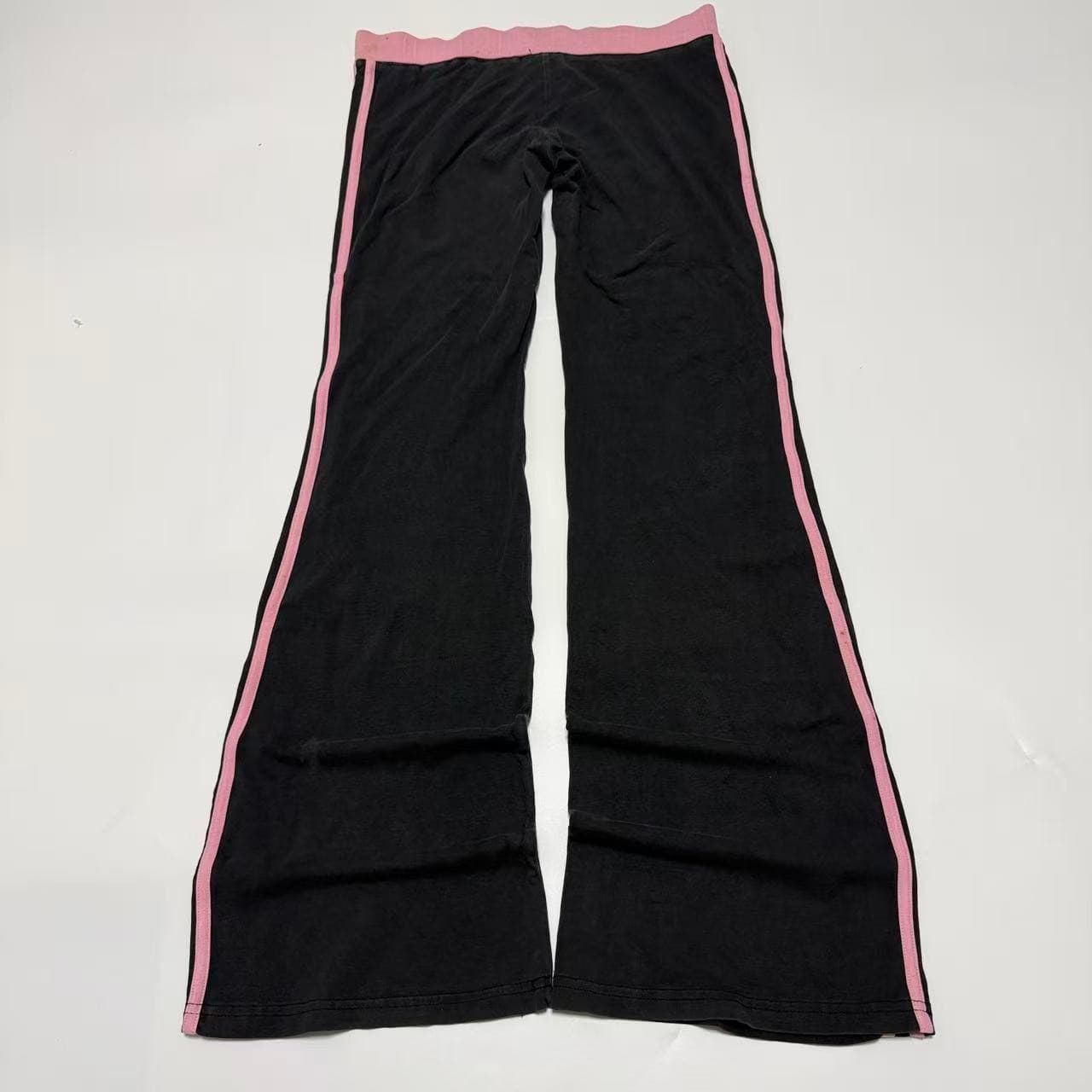 Adidas Women's Black & Pink 3-Stripe Flare Pants — photo 5 of 10