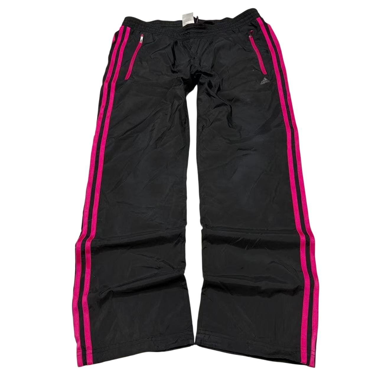 Adidas Women's Black Pink 3-Stripe Track Pants L — photo 1 of 11