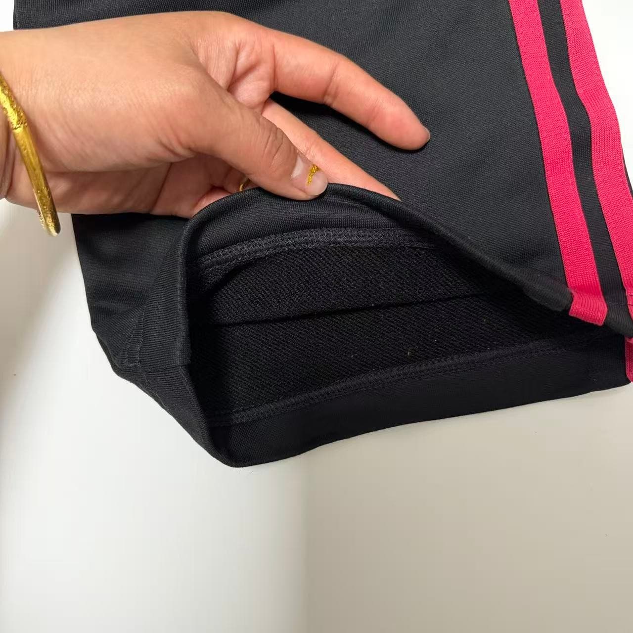Adidas Women's Black Pink Stripe Wide Leg Pants — photo 2 of 10