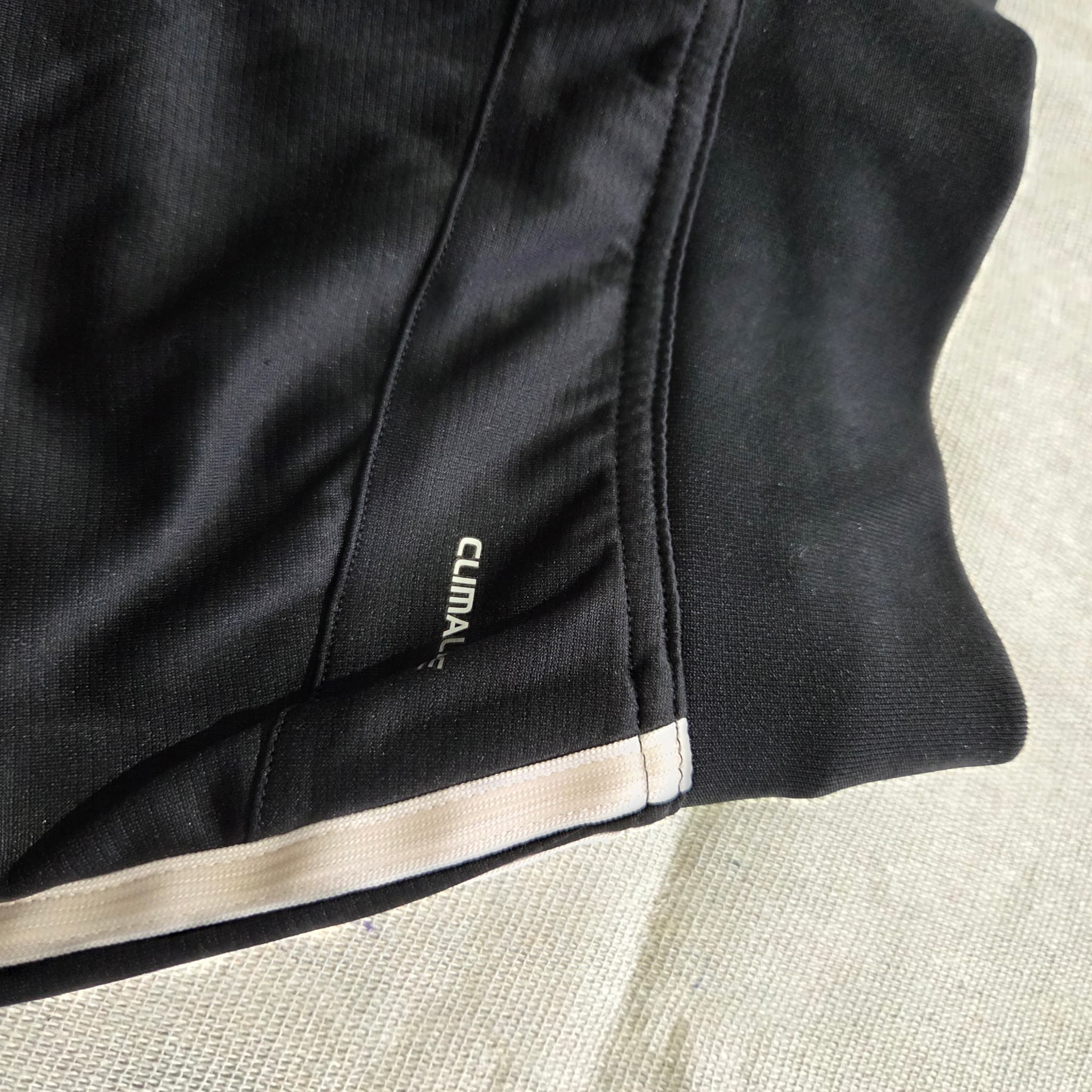 Adidas Women's Black Three-Stripe Wide Leg Track Pants Size M — photo 6 of 7
