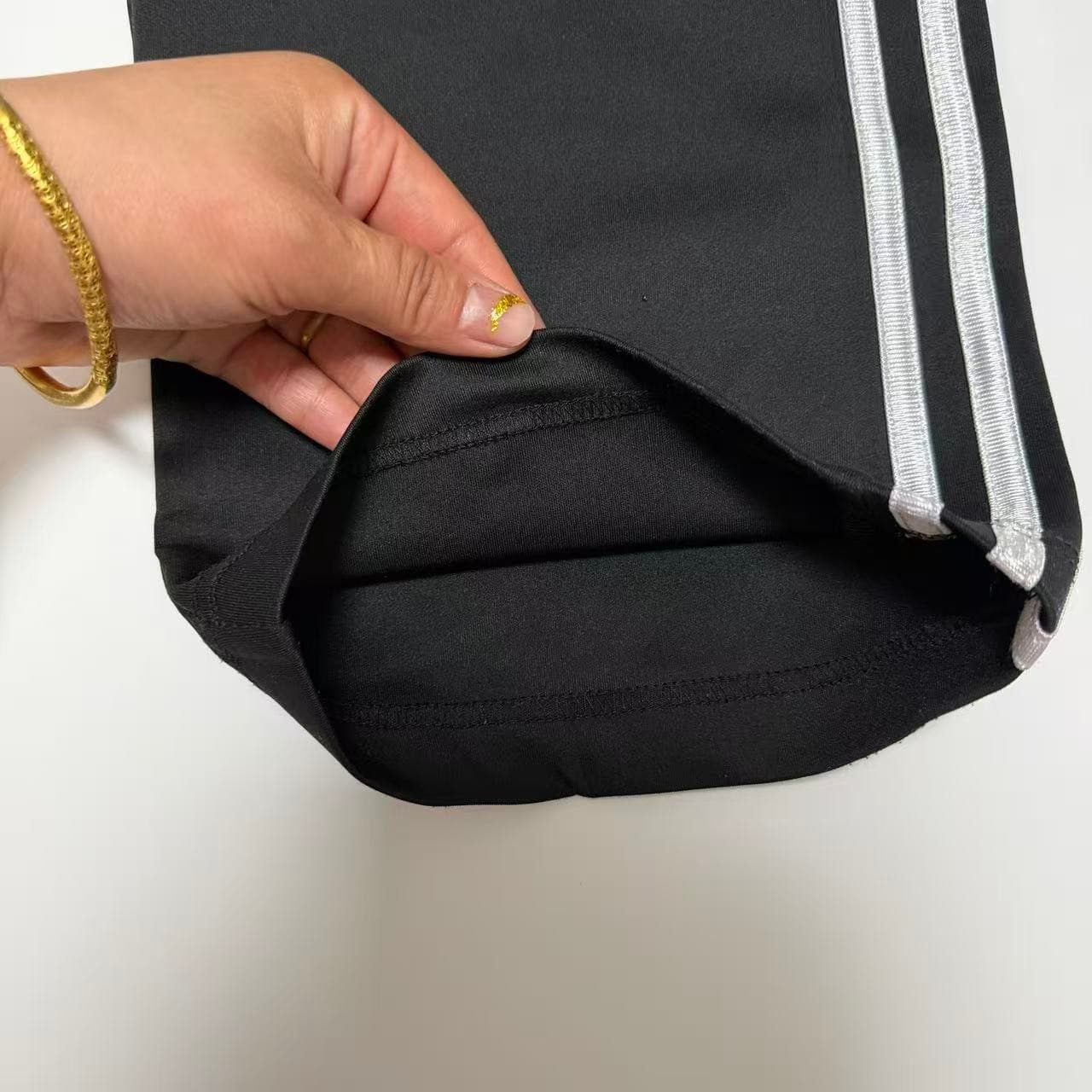 Adidas Women's Black Track Pants Silver Stripes — photo 2 of 10