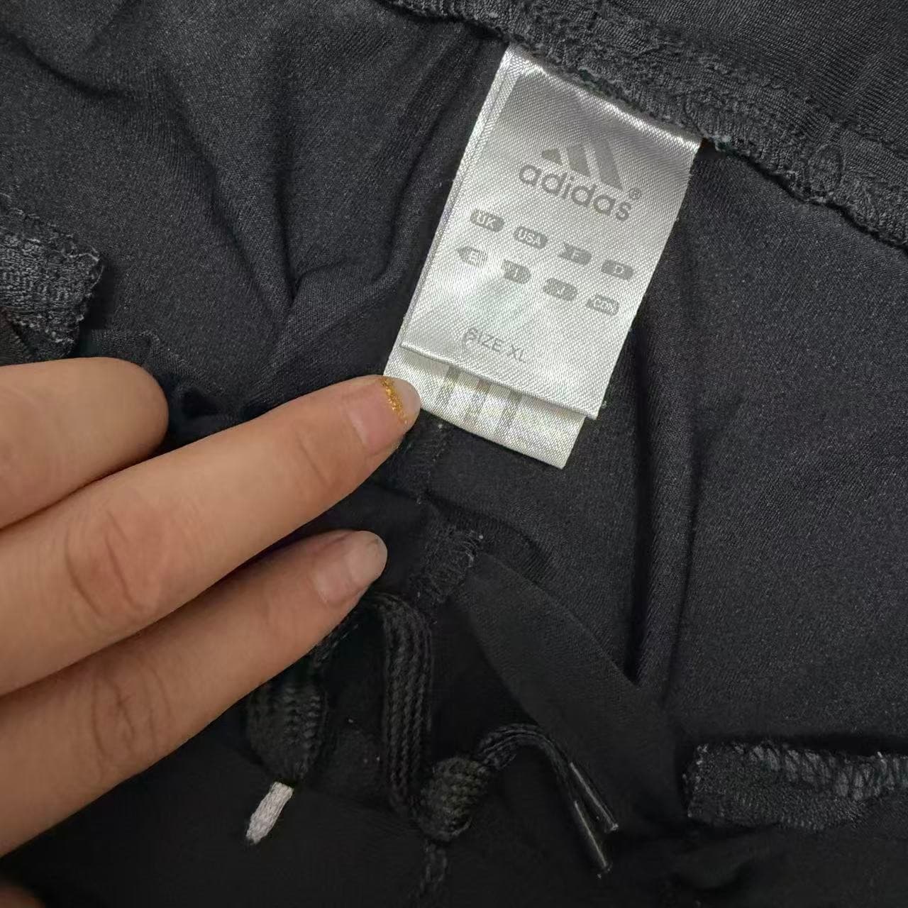 Adidas Women's Black Track Pants Silver Stripes XL — photo 4 of 10
