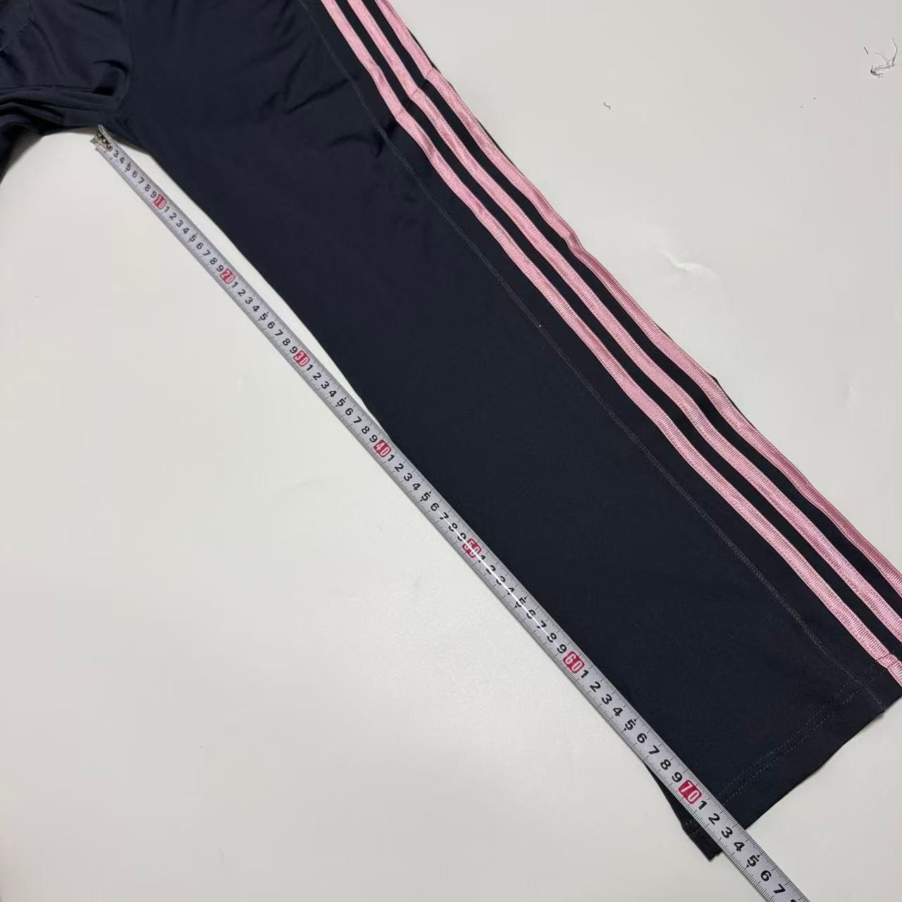 Adidas Women's Navy & Pink Three-Stripe Yoga Pants — photo 9 of 10