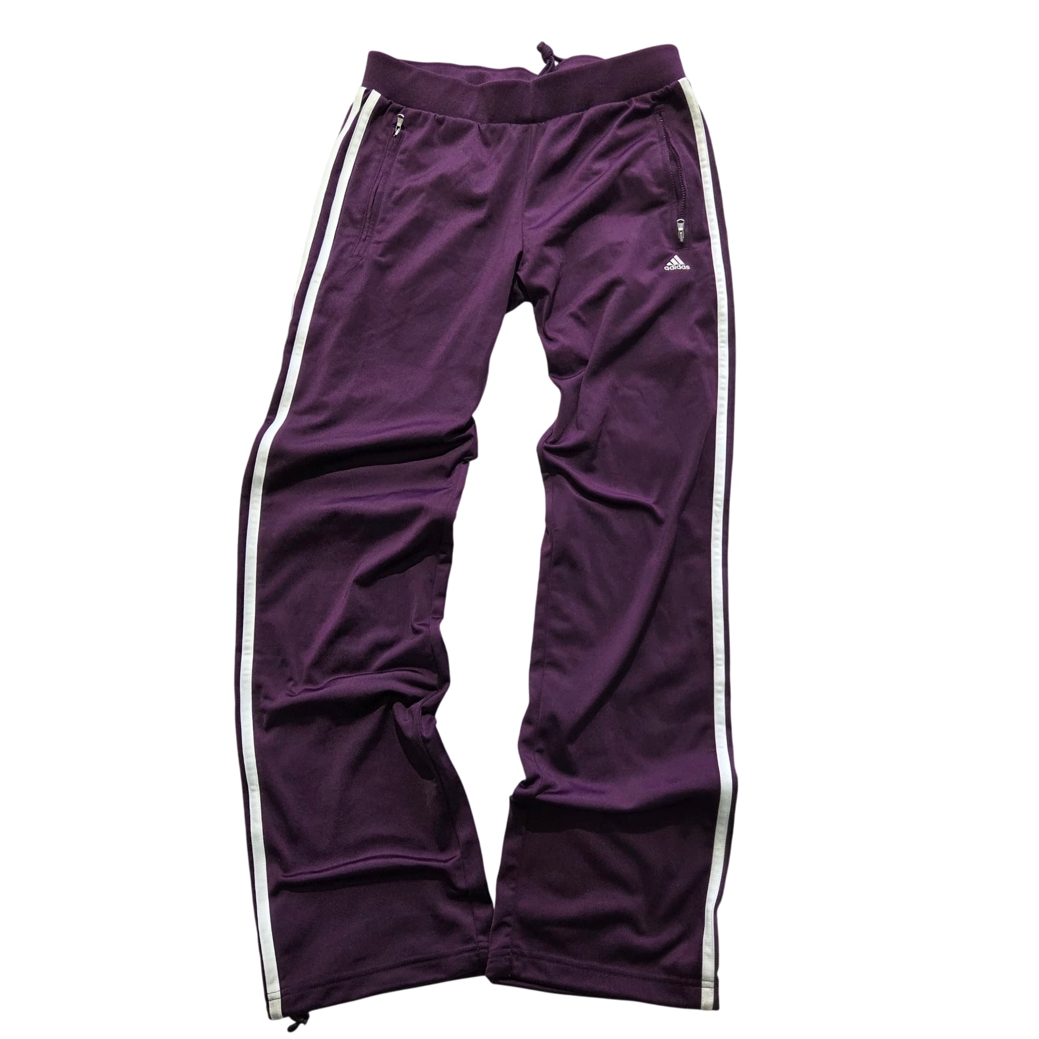 Adidas Women's Purple 3-Stripe Track Pants Baggy Vintage 2000s Release Size L — photo 1 of 4