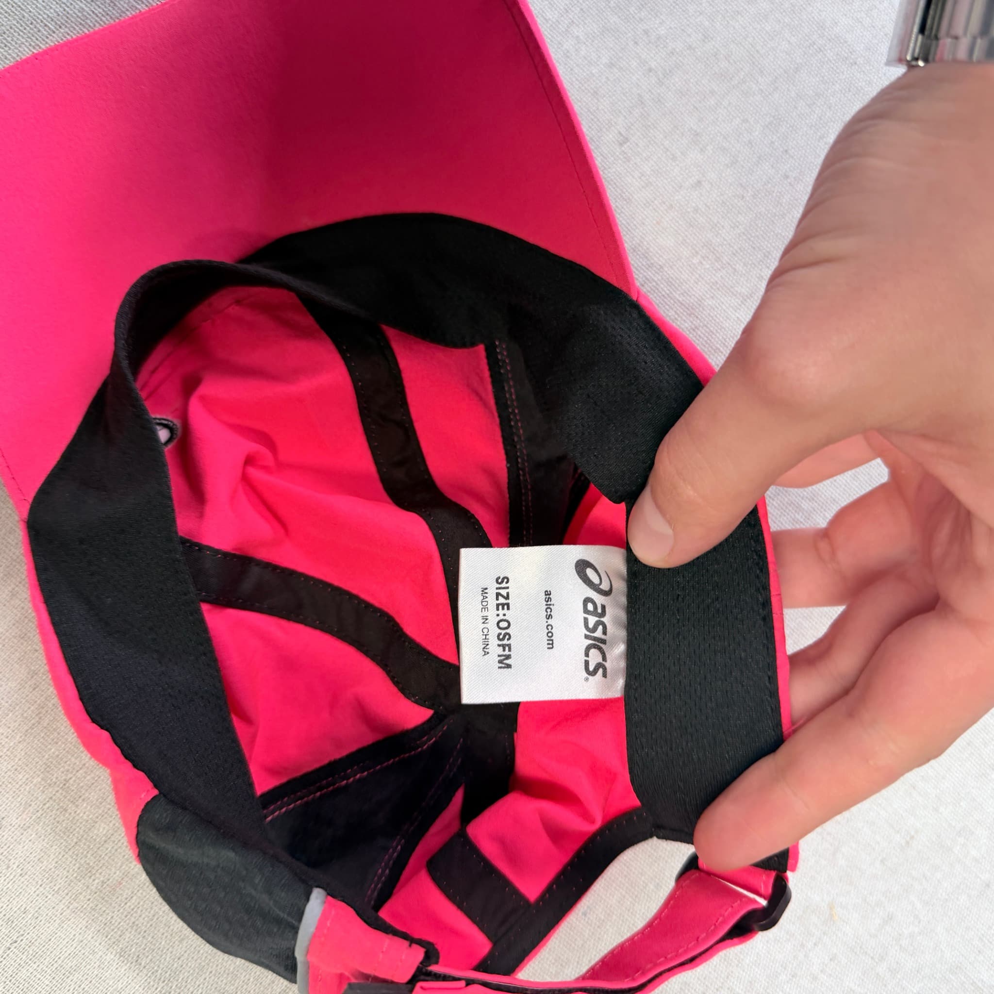 Asics Performance Running Cap Pink Black Unisex OSFM — photo 5 of 6
