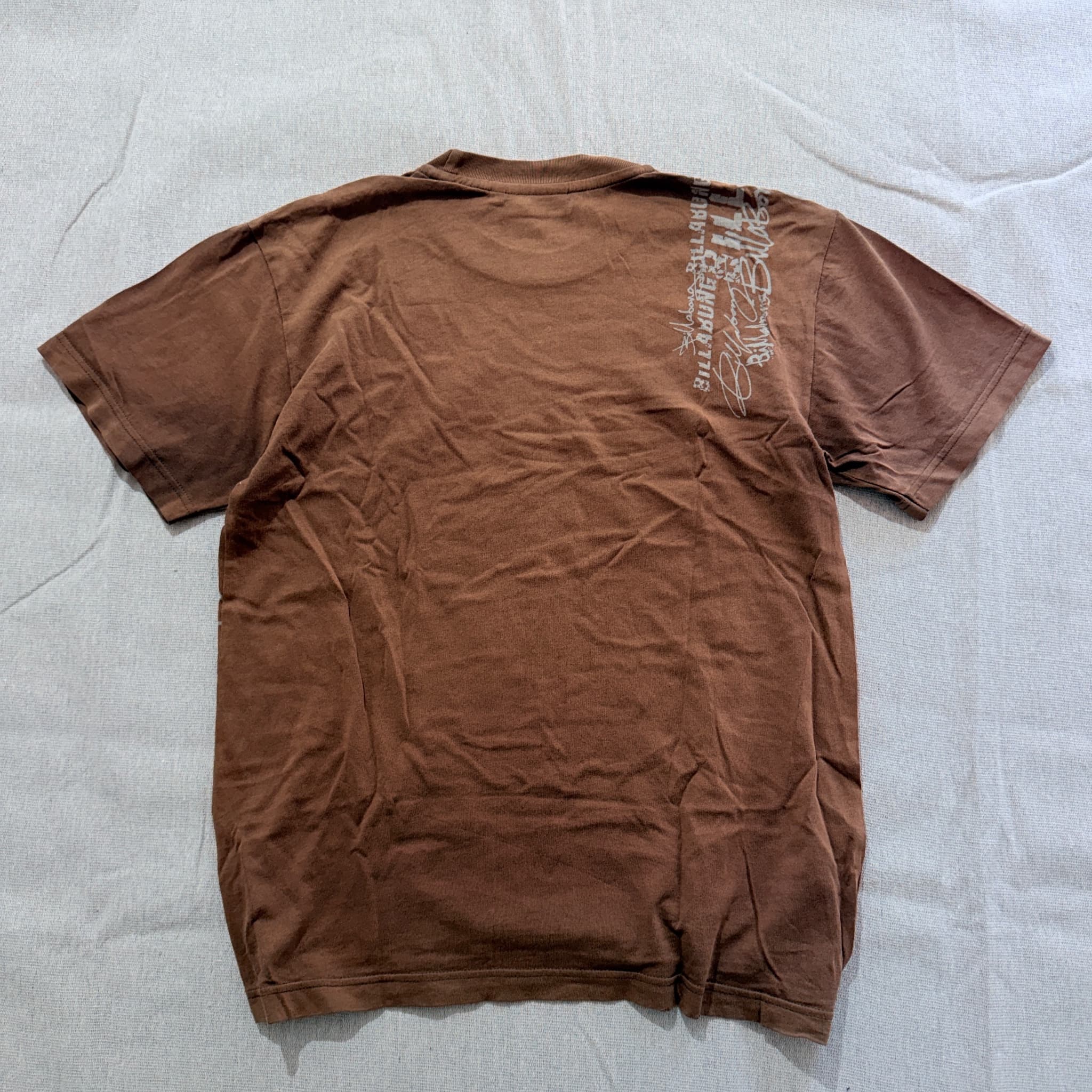 Billabong Brown Graphic T-Shirt With Side Logo Print Size 16 — photo 5 of 9