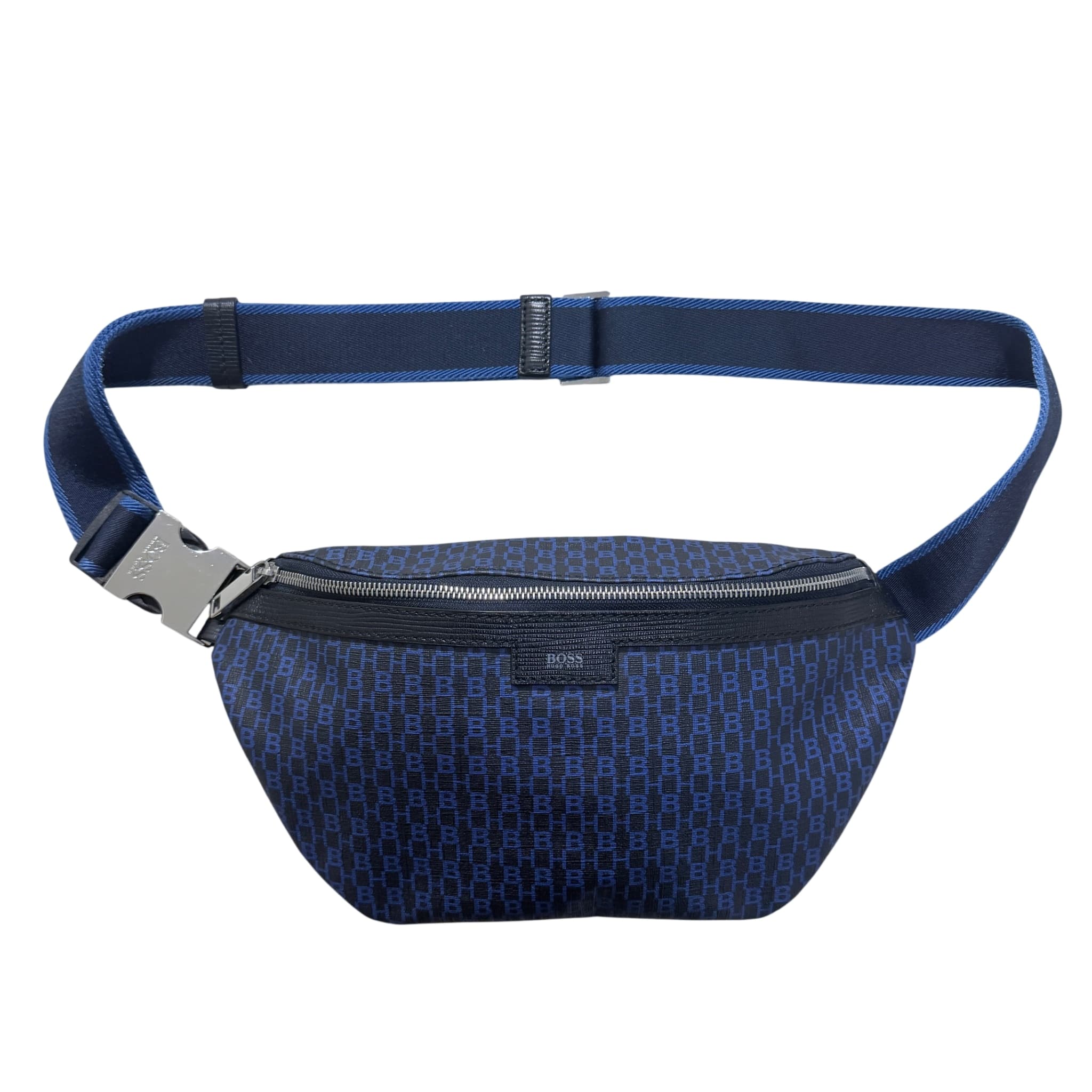 BOSS Hugo Boss Monogram Belt Bag Blue Black Crossbody Waist Pack — photo 1 of 10