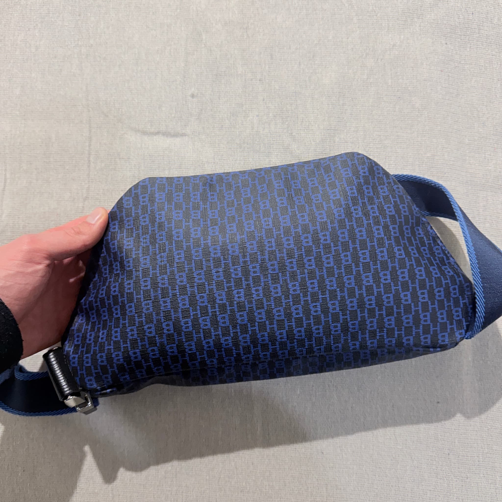 BOSS Hugo Boss Monogram Belt Bag Blue Black Crossbody Waist Pack — photo 5 of 10